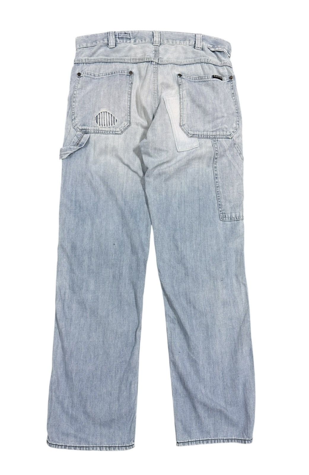Blue Blue Japan Vtg🔥H.R Market Blue Blue Japan Carpenter Sashiko Jeans Size US 33 - 2 Thumbnail