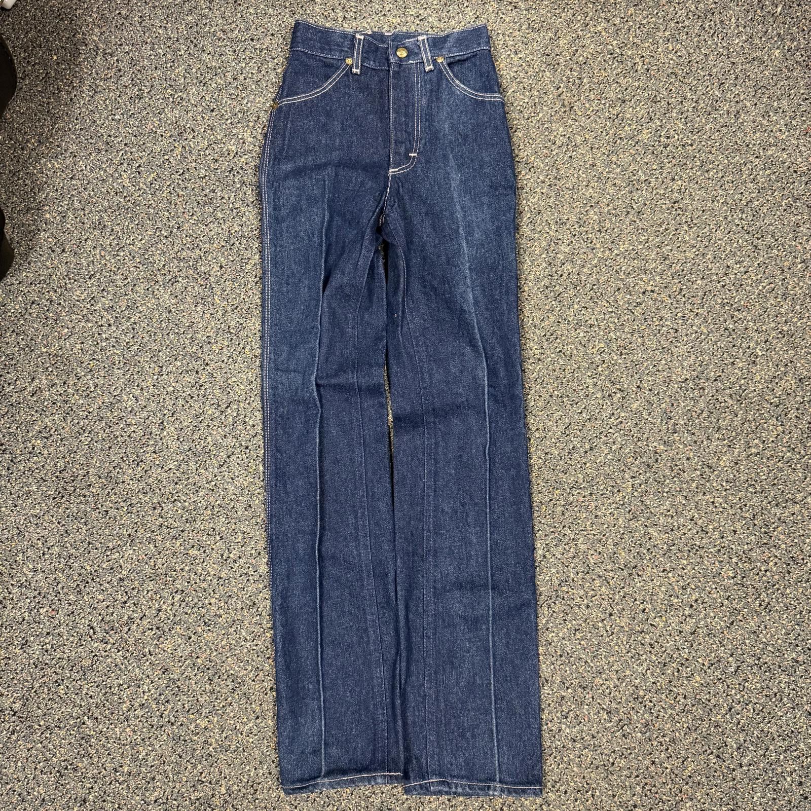 Lee Vintage Kids Ladies Lee Jeans Pink Embroidered Pocket Jeans Size 24" / US 00 / IT 34 - 2 Thumbnail