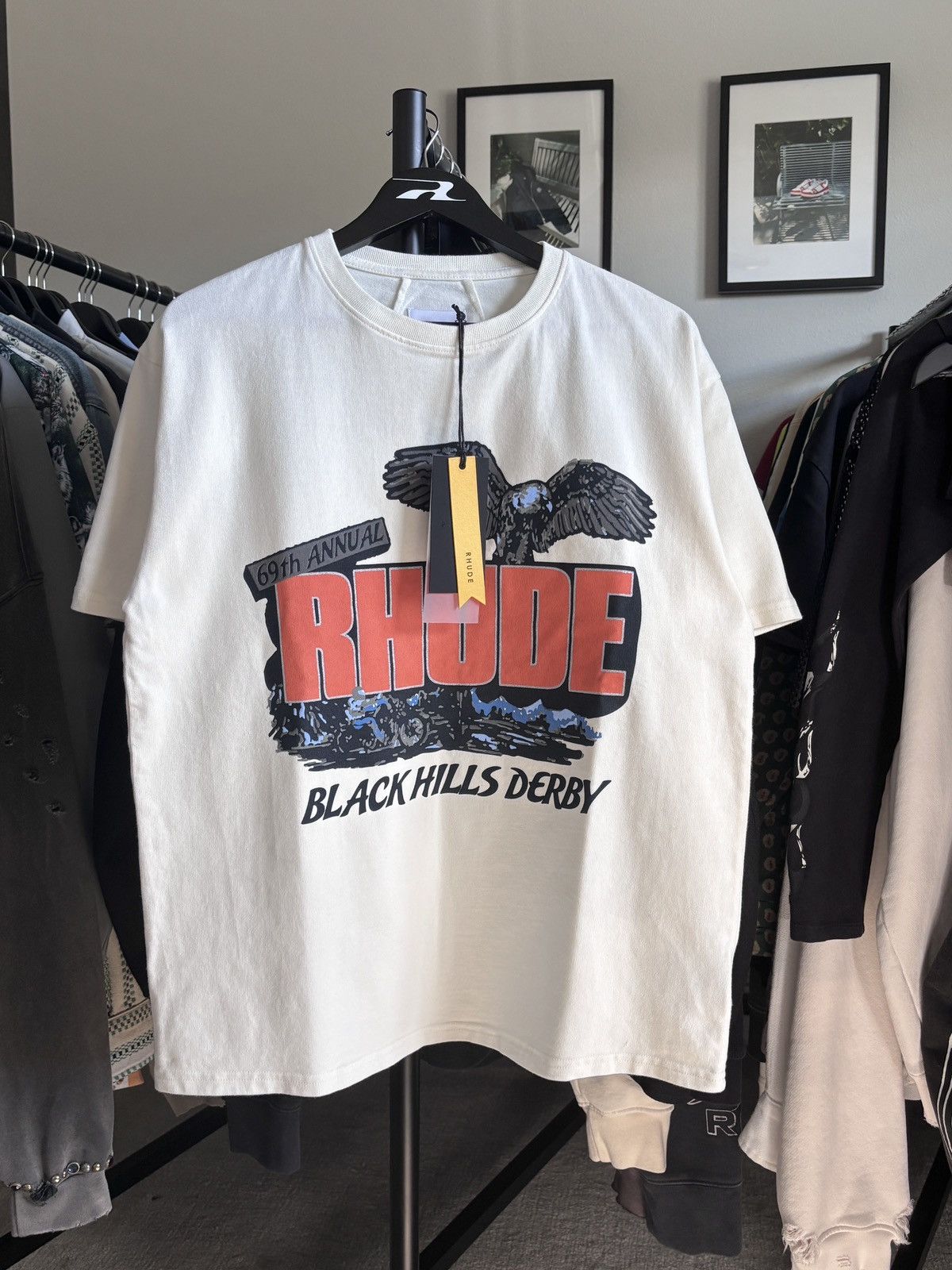 Rhude RHUDE | HILLS RALLY LOGO RACING TEE Size US XL / EU 56 / 4 - 3 Thumbnail