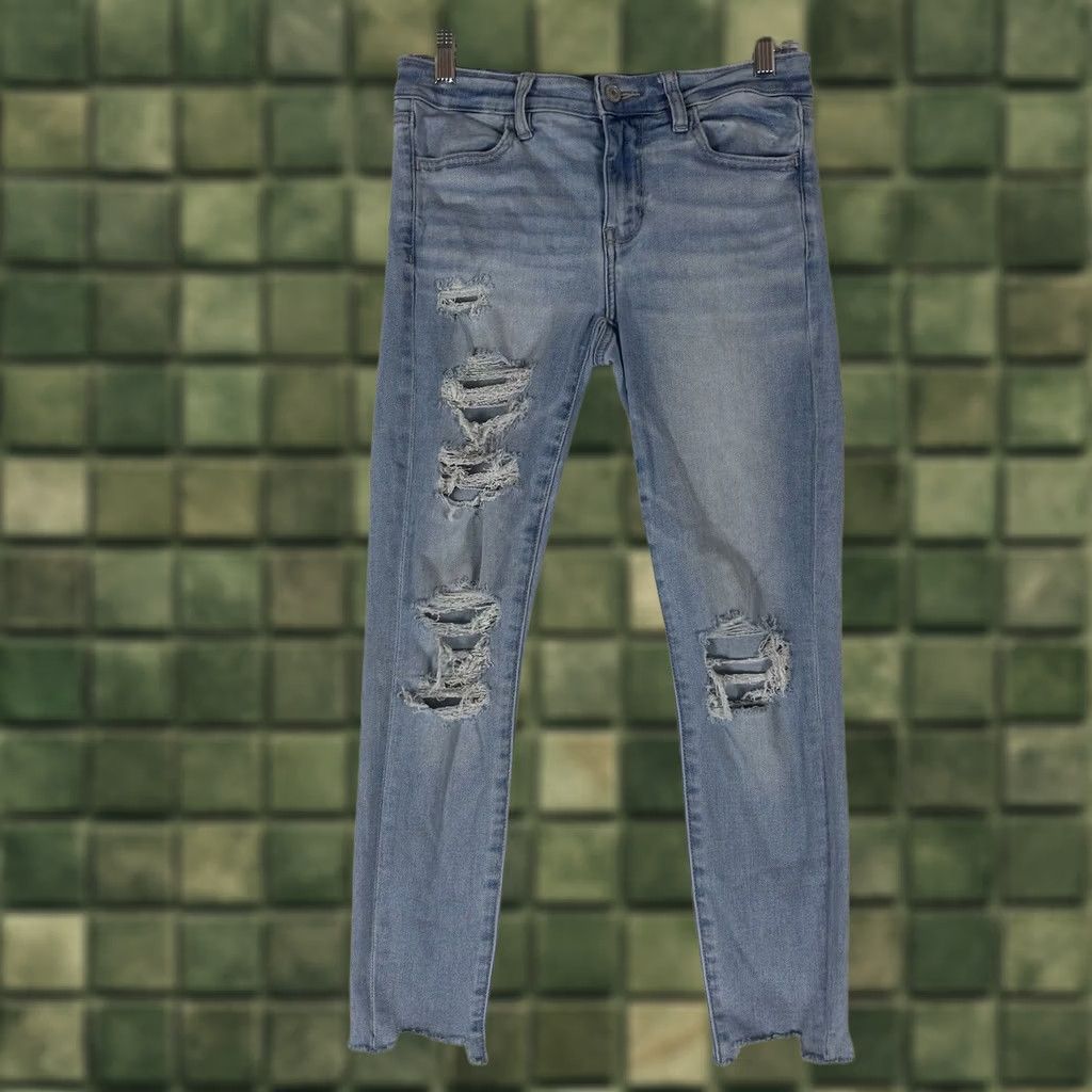 American Eagle Outfitters American Eagle Next Level Stretch Jegging Light Wash Mid 4S 25 in Inseam Womens Jeans Size 27" / US 4 / IT 40 - 1 Thumbnail