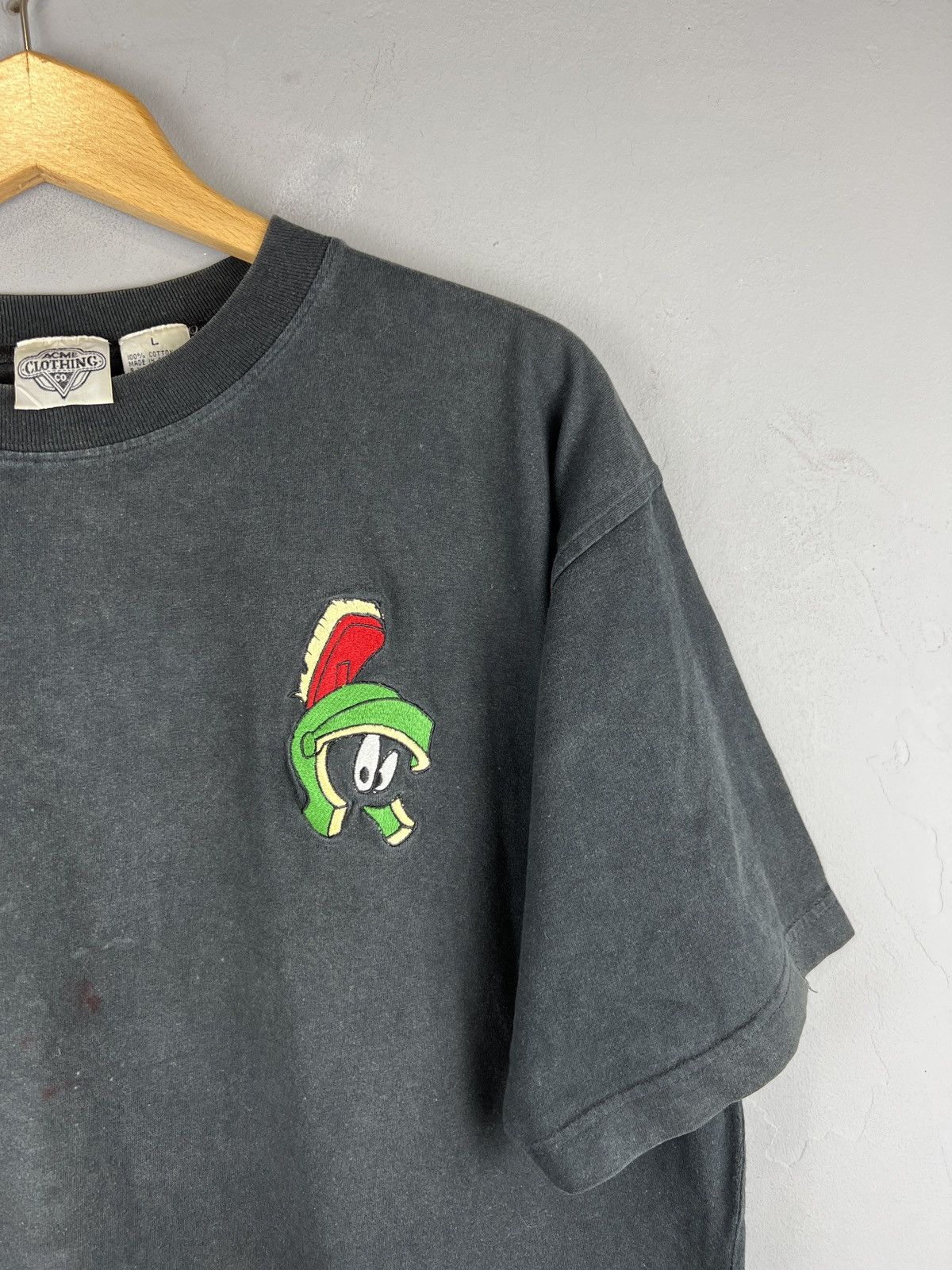 Acme Clothing × Vintage × Warner Bros Vintage 1991s Looney Tunes Marvin the Martian Head Tee (L) Size US L / EU 52-54 / 3 - 3 Thumbnail