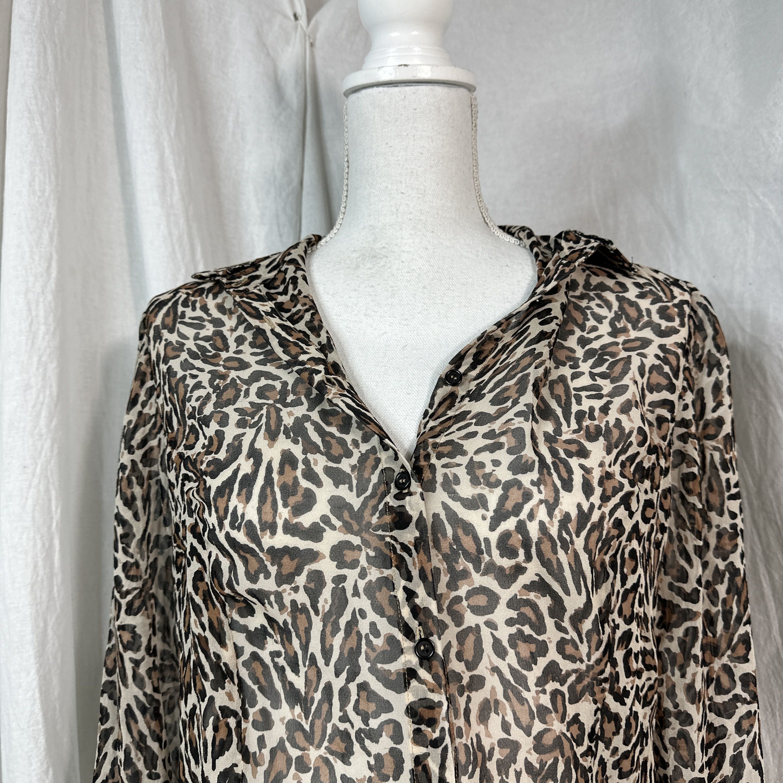Vintage Vintage Cavalli Leopard Shirt Y2K Size S / US 4 / IT 40 - 7 Thumbnail