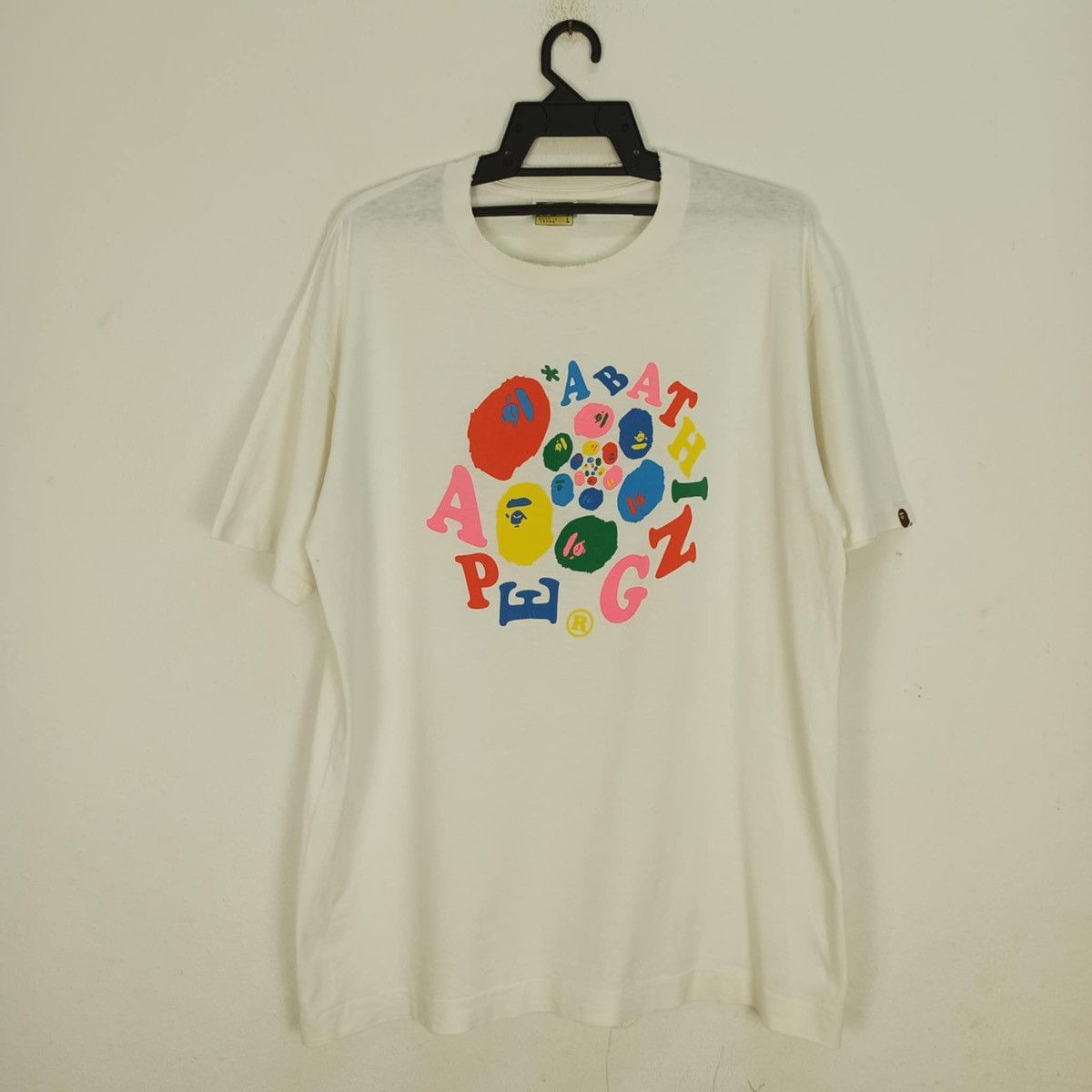 Bape × Vintage Bathing Ape circle tee White shirt Size US L / EU 52-54 / 3 - 1 Thumbnail