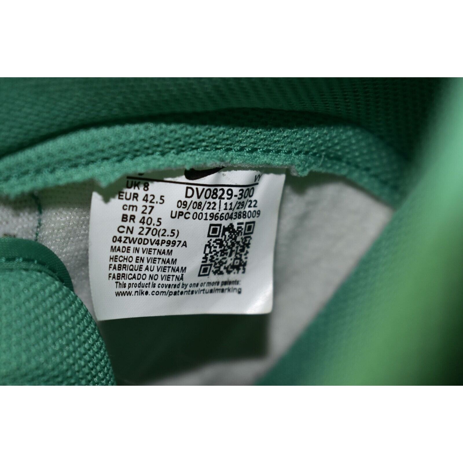 Nike NIKE DUNK HI RETRO BTTYS Green/White Shoes DV0829-300 Size 9 Size US 9 / EU 42 - 7 Thumbnail