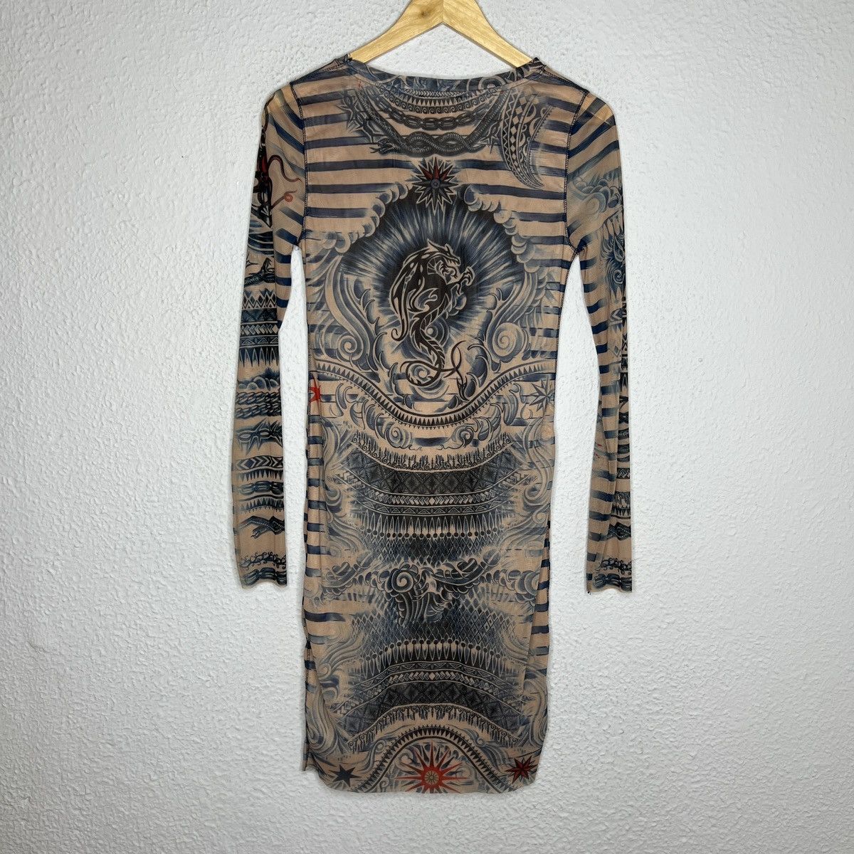 Jean Paul Gaultier Jean Paul Gaultier Mesh Top Tattoo Long Sleeve Mini Dress Size M / US 6-8 / IT 42-44 - 8 Thumbnail