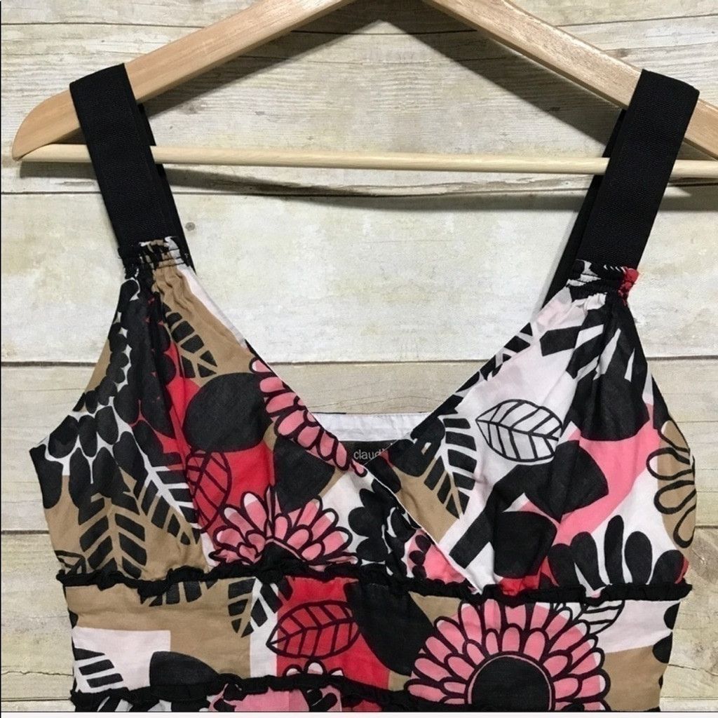 Vintage VINTAGE Claude Brown 60s 70s floral print tank top size 8 Size M / US 6-8 / IT 42-44 - 4 Thumbnail