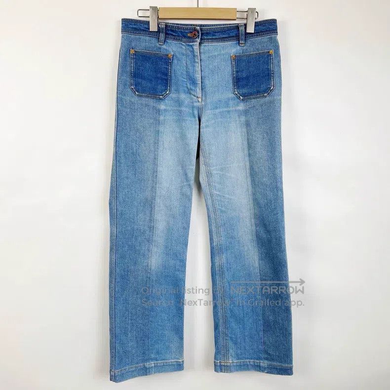 Louis Vuitton Louis Vuitton Blue Colorblock Pocket Cropped Jeans Size US 40 / EU 56 - 1 Thumbnail