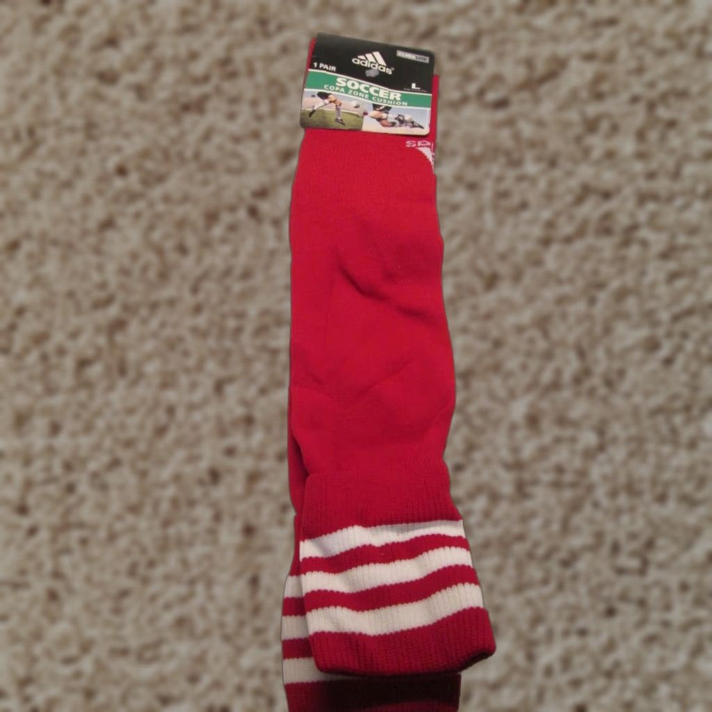 Adidas Adidas Mens Socks L Red Climalite Compression Athletic Socks Size ONE SIZE - 1 Thumbnail