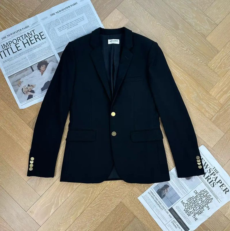 Yves Saint Laurent YSL Black Women's Blazer Size S 0089 Size S / US 4 / IT 40 - 1 Thumbnail