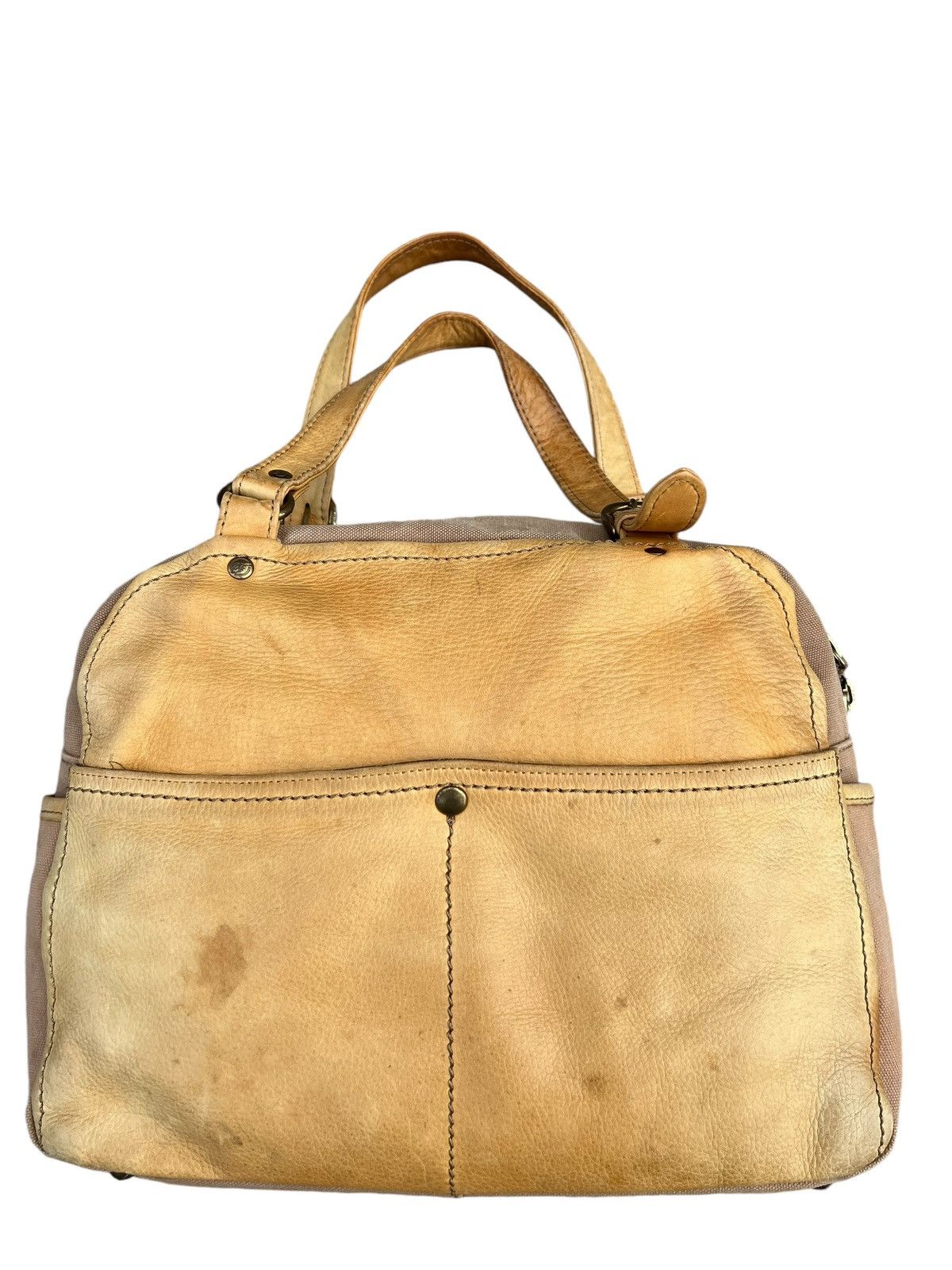 Leather Folna Japan Distressed Sun Faded Patina Leather Bag Size ONE SIZE - 8 Thumbnail
