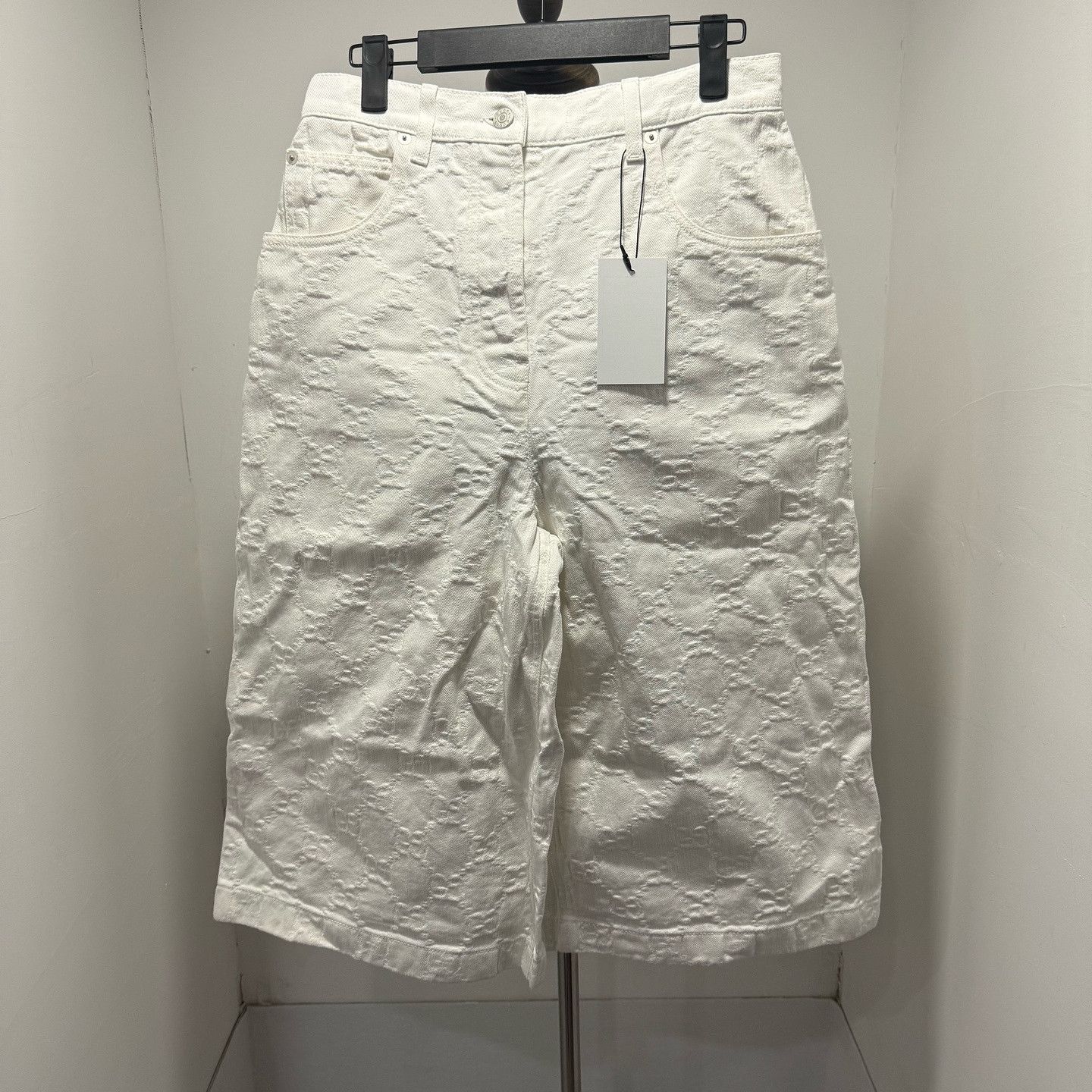 Gucci Gucci GG Jacquard Denim Shorts Size 25 Size 25" / US 0 / IT 36 - 1 Thumbnail