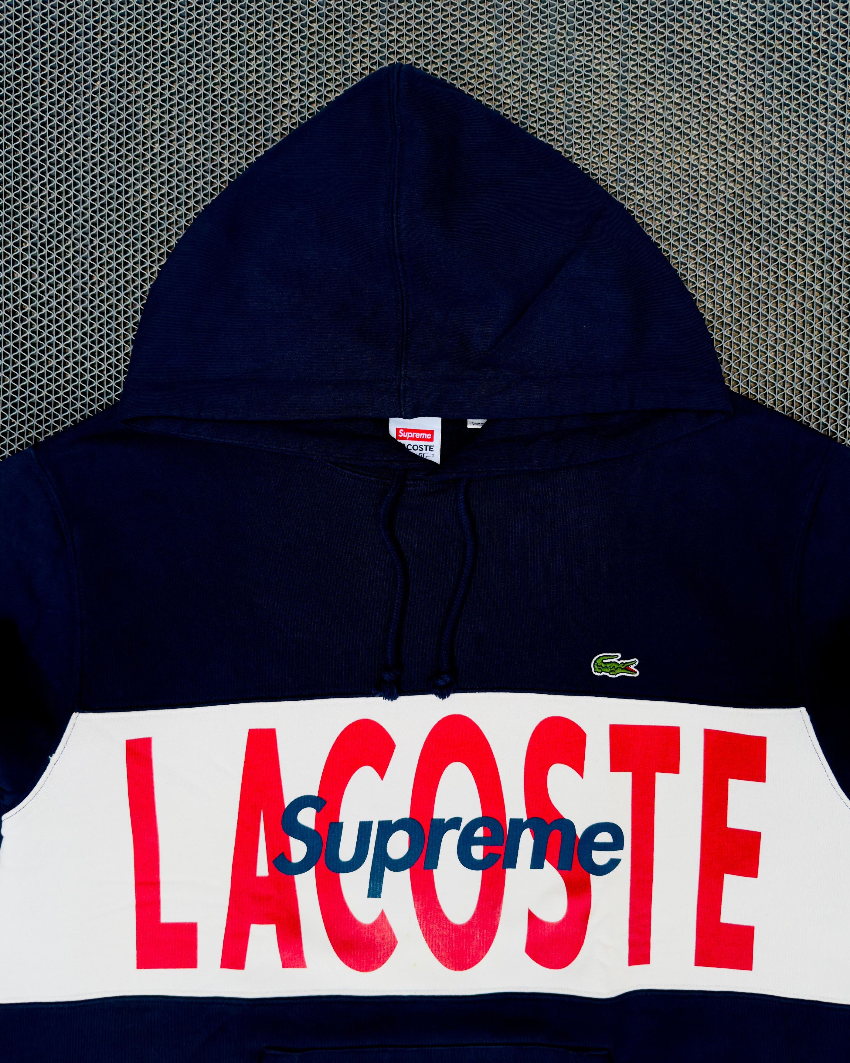 Lacoste × Supreme SUPREME X LACOSTE PANEL HOODIE FW19 Size US M / EU 48-50 / 2 - 2 Thumbnail