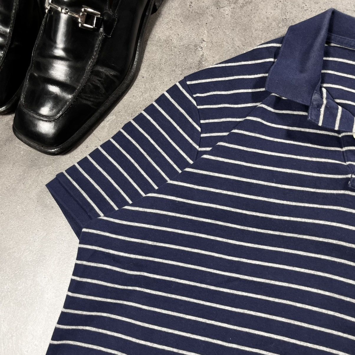 Polo Ralph Lauren Vintage Polo Ralph Lauren Striped Rugby Shirt Oxford Pony Size US L / EU 52-54 / 3 - 4 Thumbnail