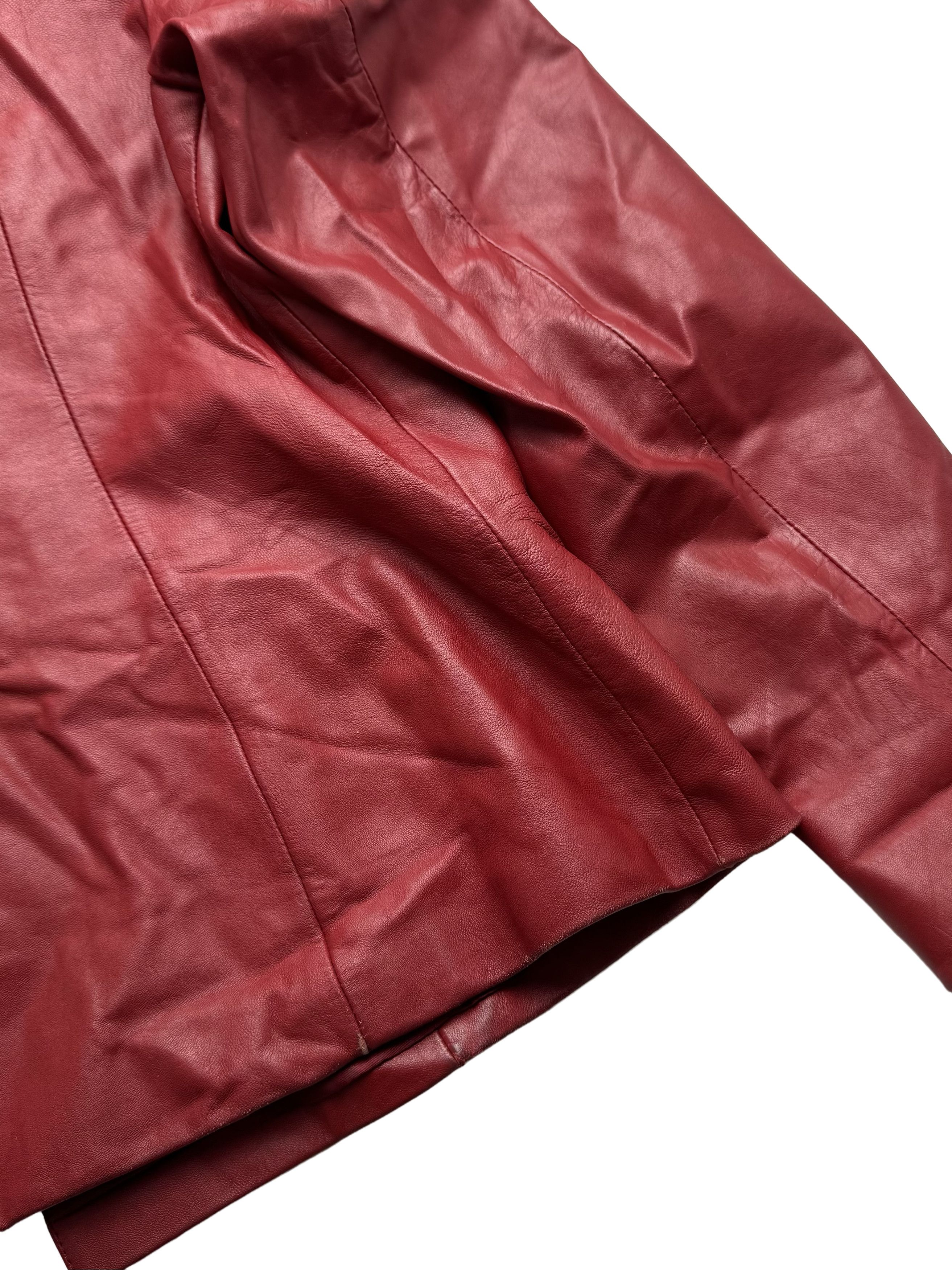 Vintage Vintage Y2K Leather Jacket Tailored Button Front Pocket Size L / US 10 / IT 46 - 11 Thumbnail