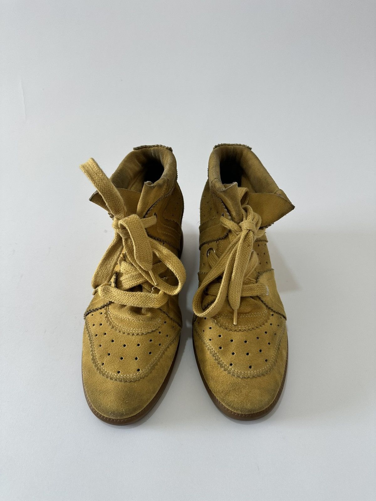 Isabel Marant Etoile Isabel Marant Mustard Yellow Suede Etoile Wedge40 Size US 10 / IT 40 - 9 Thumbnail