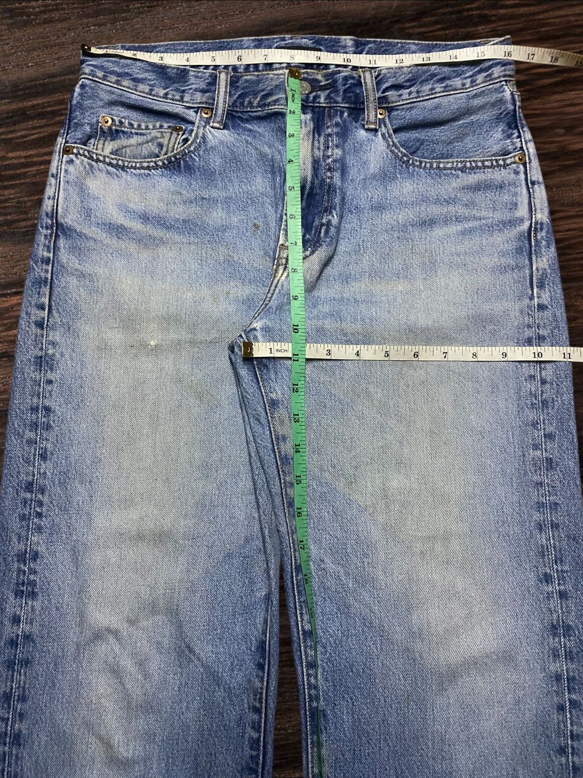 Helmut Lang × Uniqlo Vintage Japanese Brand Uniqlo Light Wash Loose Jeans Size US 32 / EU 48 - 11 Thumbnail