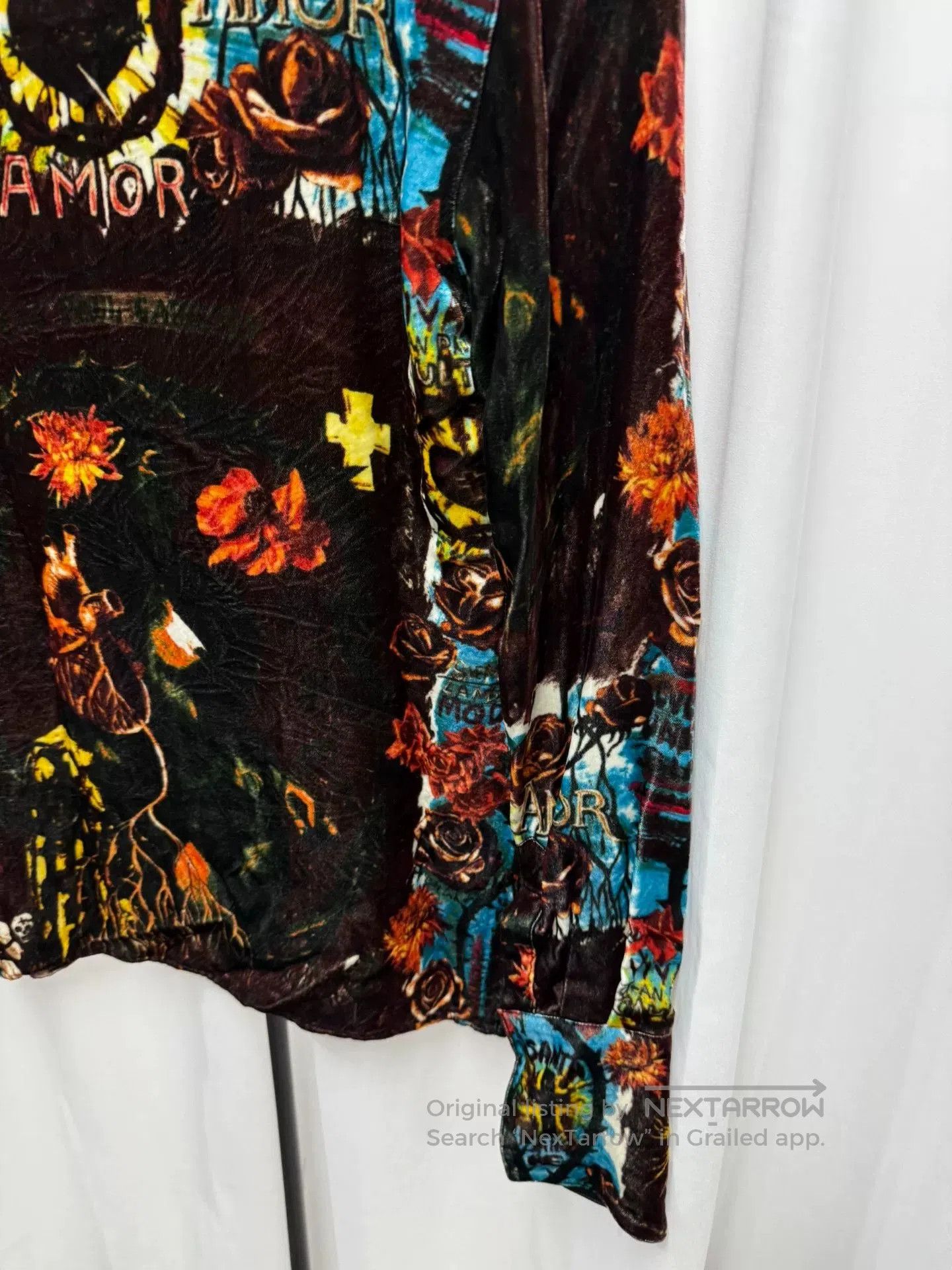 Jean Paul Gaultier Jean Paul Gaultier Floral Velvet Shirt. Size M / US 6-8 / IT 42-44 - 6 Thumbnail