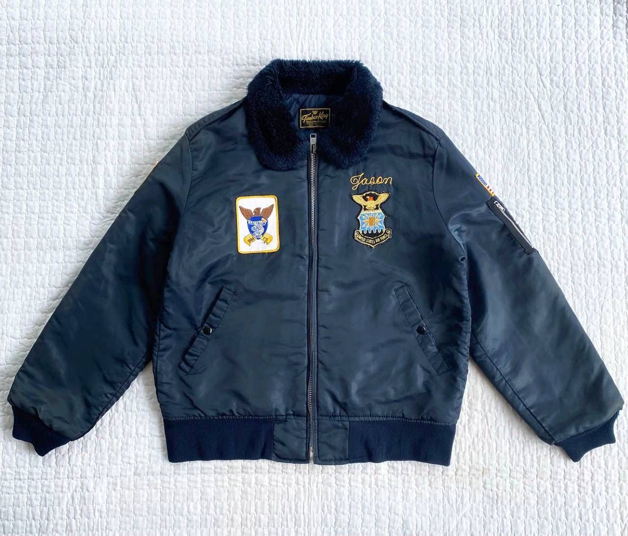 Vintage Vintage 80s Timber King Flight Bomber Jacket Made In Usa Size US M / EU 48-50 / 2 - 1 Thumbnail