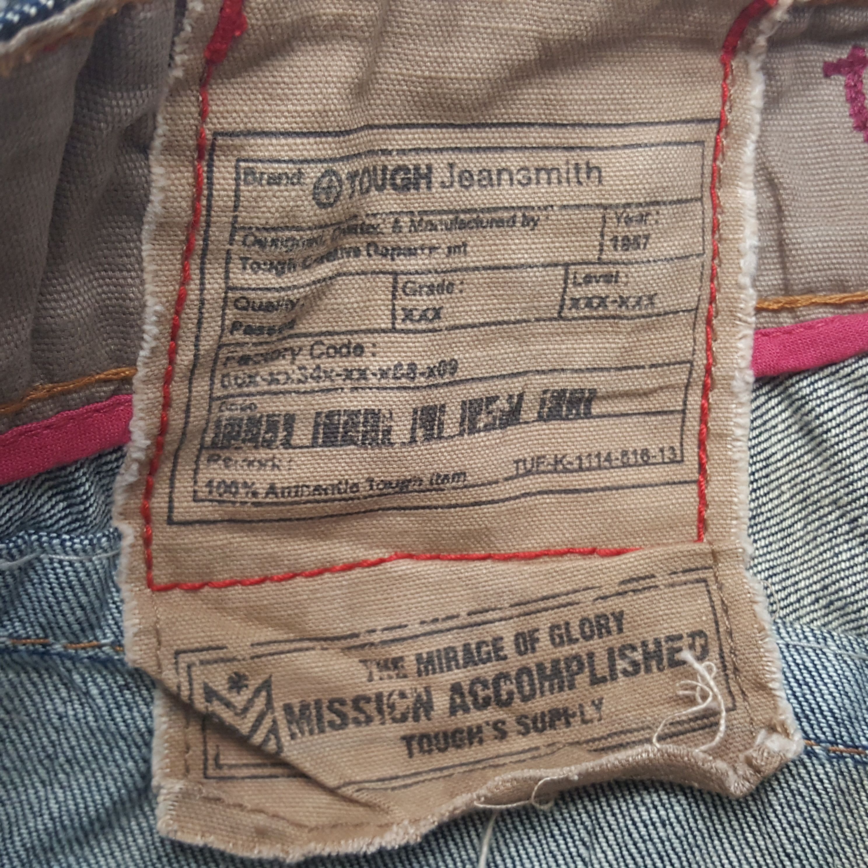 Vintage Vintage Tough Jeansmith American Patches Art Denim Jeans Size US 31 - 8 Thumbnail