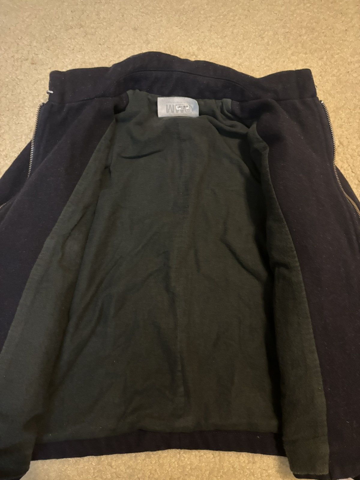 Maison Margiela Maison Margiela MM6 Wool Zip Jacket Dark Navy Blue Size XS / US 0-2 / IT 36-38 - 3 Thumbnail