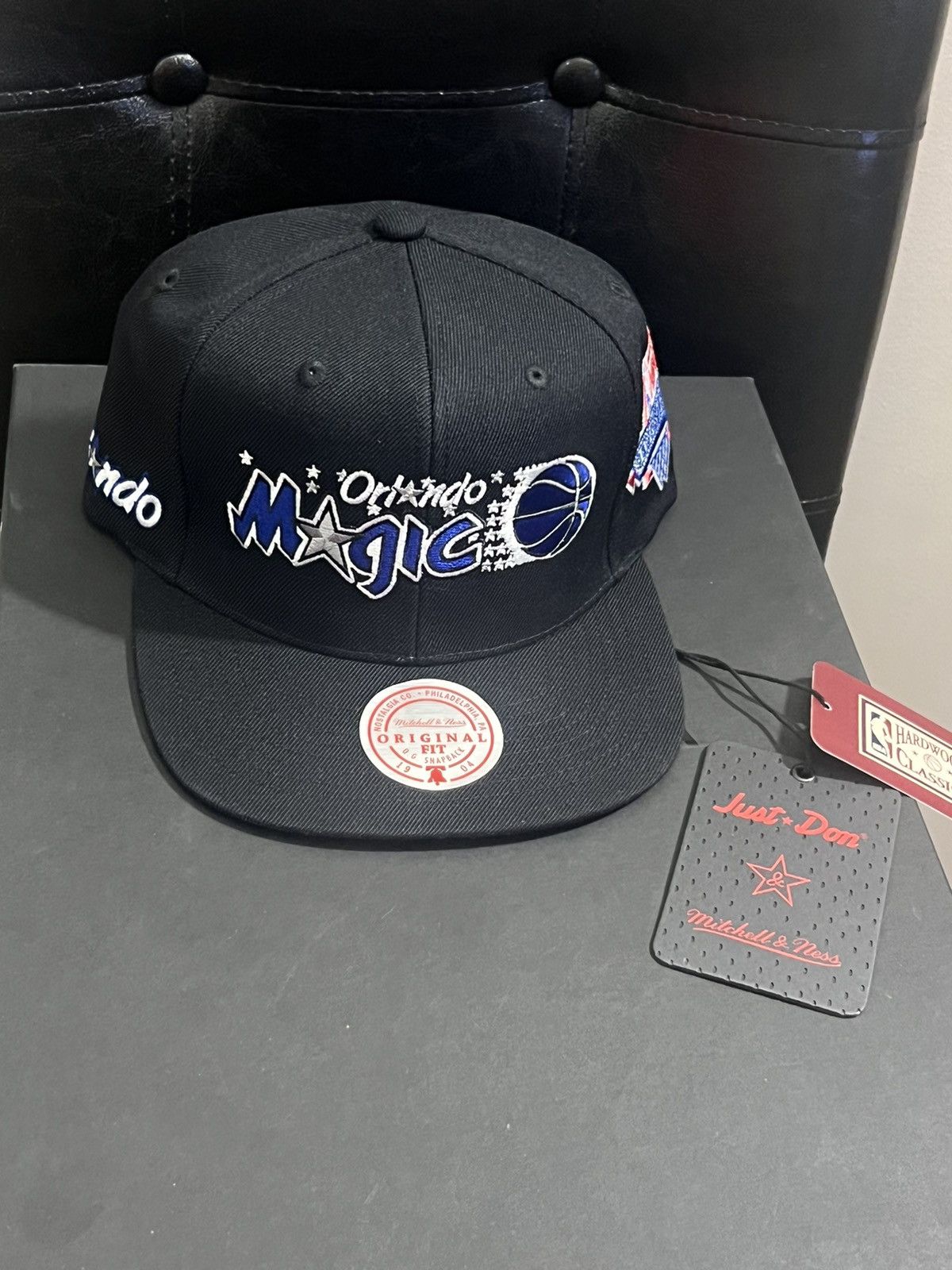 image of Just Don X Mitchell & Ness Orlando Draft Snapback Nba Hat in Black, Men's