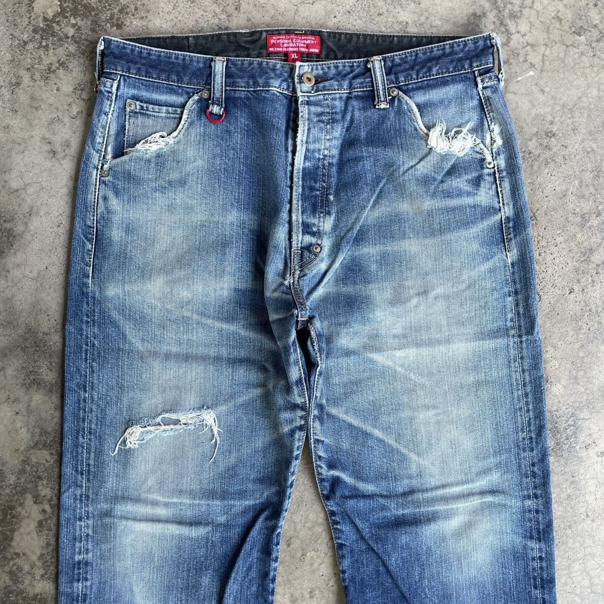 Nitraid 🔥🇯🇵Vintage Nitraid Skateboard Ripped Distress Denim Jeans Size US 36 / EU 52 - 2 Thumbnail