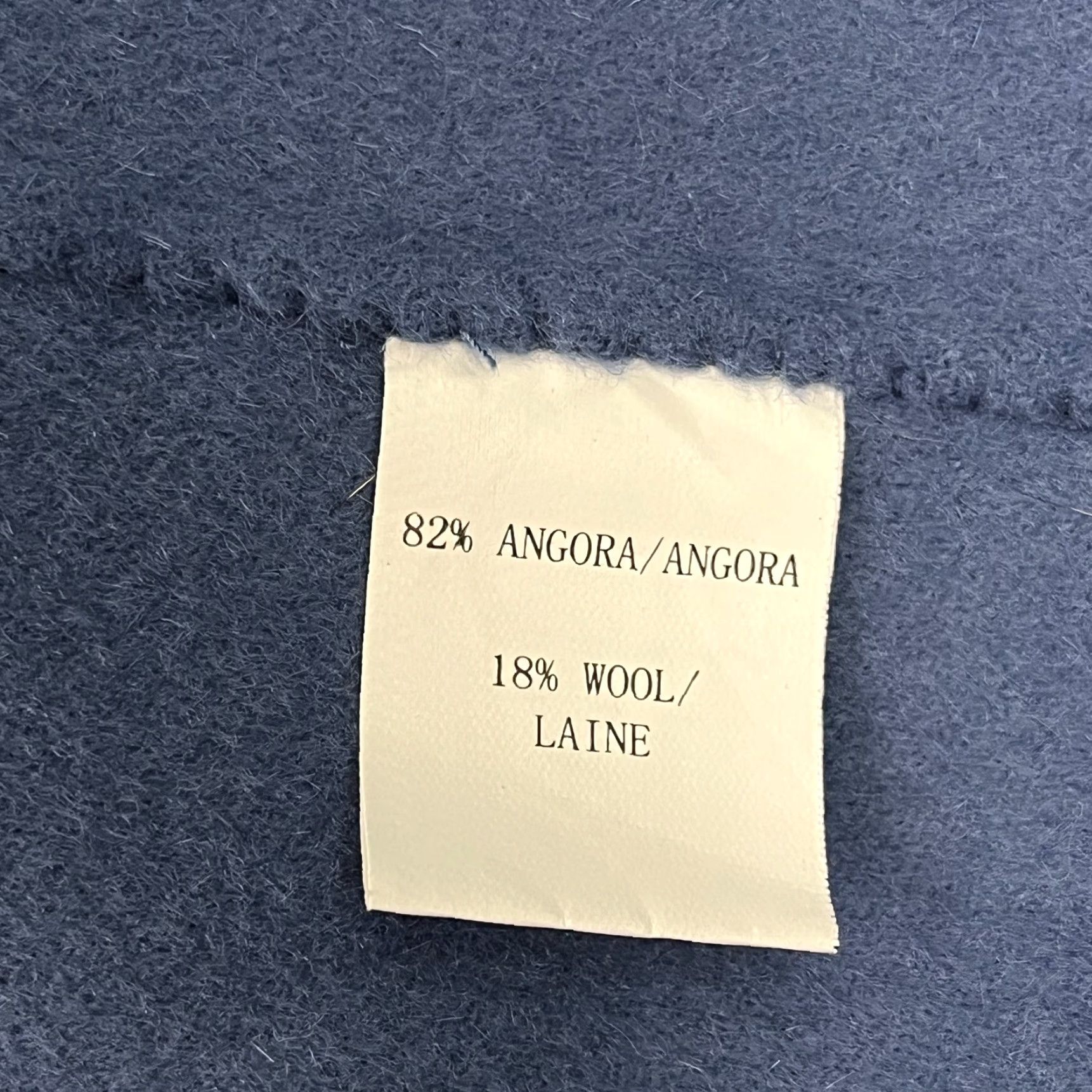 Vintage VINTAGE Lafayette 148 Angora Wool Blazer Jacket Size 16 Blue High Neck Hidden Buttons Size XXL / US 16-18 / IT 52-54 - 3 Thumbnail