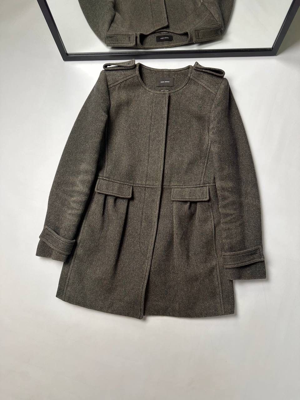 Isabel Marant Design Sun Faded Wool Coat’s Army 38 Size