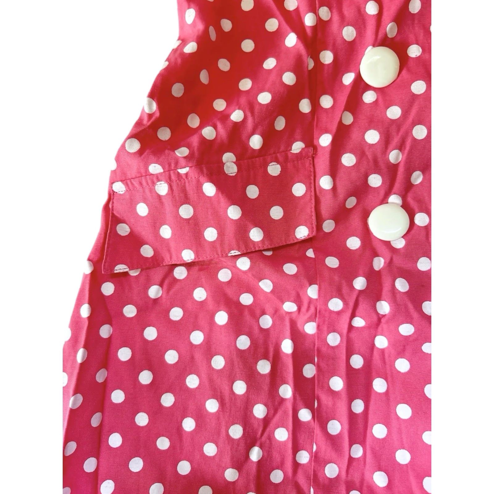 Vintage VINTAGE Notorious blazer dress Womens 5 Pink 80s Sleeveless Mini Shirt Dress, Collared, 33.5" Long, 17" Across, GUC Size S / US 4 / IT 40 - 3 Thumbnail