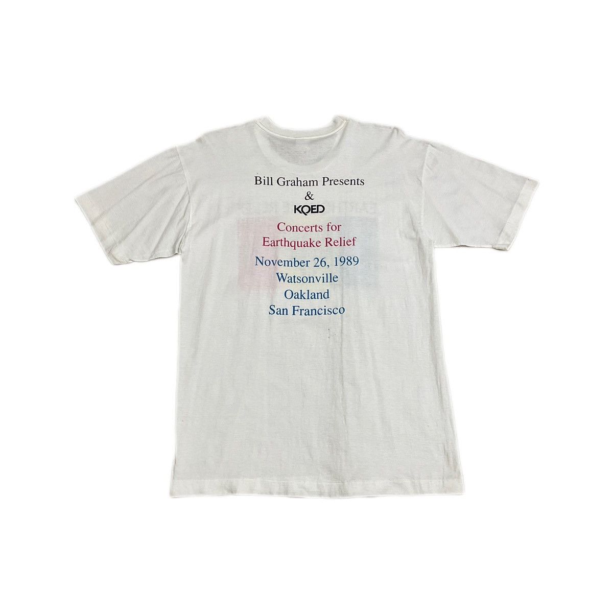 Band Tees × Vintage 🔥Vintage Earthquake Relief Concert Shirt 1989 Bill Graham Size US XL / EU 56 / 4 - 3 Thumbnail