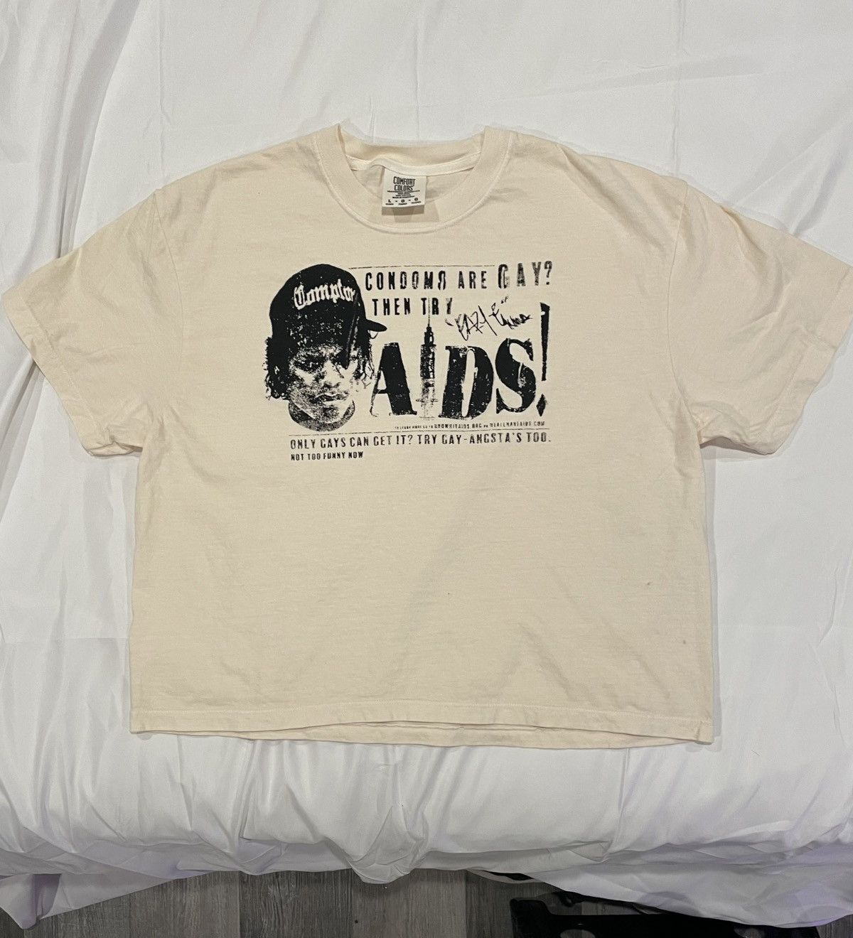 Vintage Vintage Eazy-E NWA 80s AIDS Campaign Tee Size US L / EU 52-54 / 3 - 1 Thumbnail