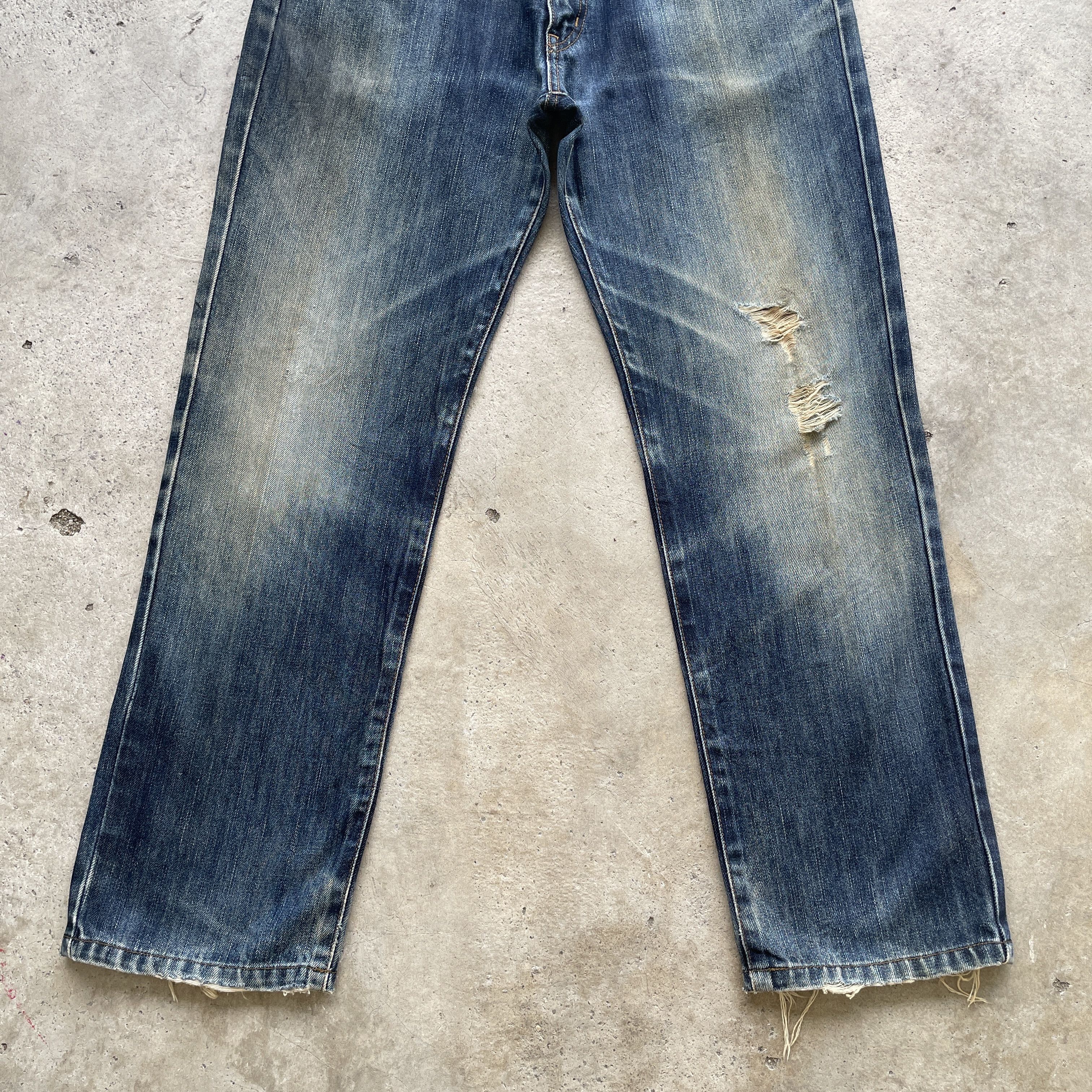 Edwin Vintage Edwin 403 Faded Jeans Mudwash Denim Distressed Pants Size US 31 - 4 Thumbnail