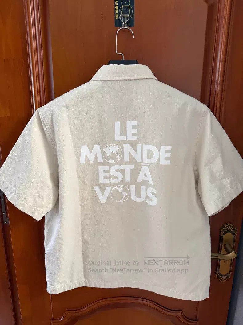 Louis Vuitton Louis Vuitton Beige leather logo short sleeve shirt Size US M / EU 48-50 / 2 - 2 Thumbnail