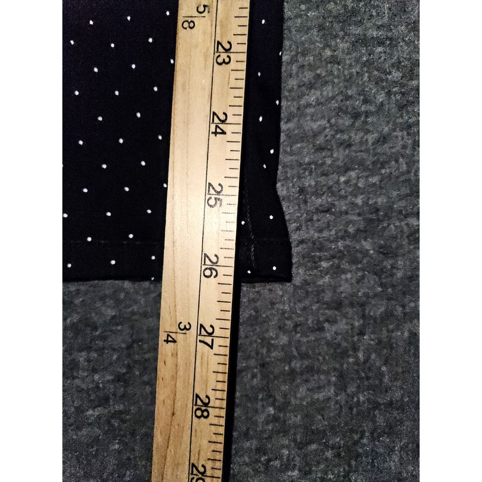 Vintage Kancan Skinny Ankle Jeans Juniors 3/25 Black Mid Rise Polka Dot Preppy Casual Girls 成年? Size 26" / US 2 / IT 38 - 6 Thumbnail