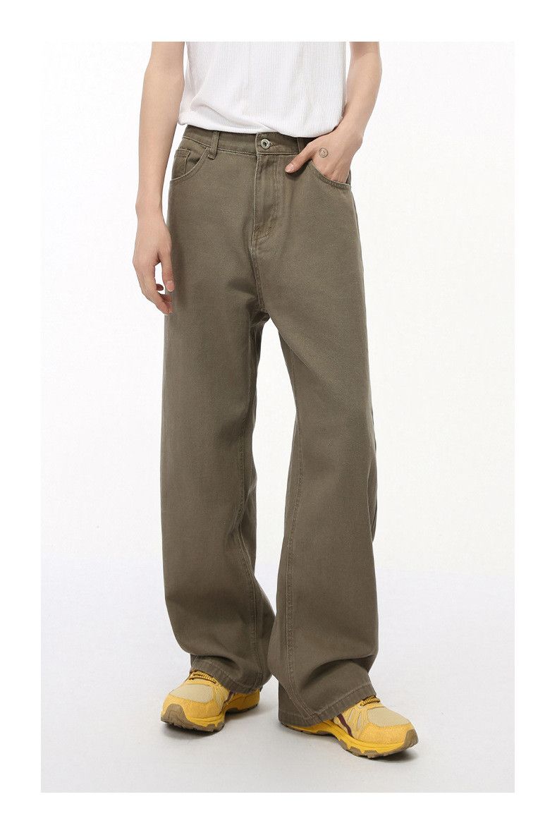 Japanese Brand × Jean Japanese style semi elastic waist straight loose jeans Size US 32 / EU 48 - 1 Thumbnail