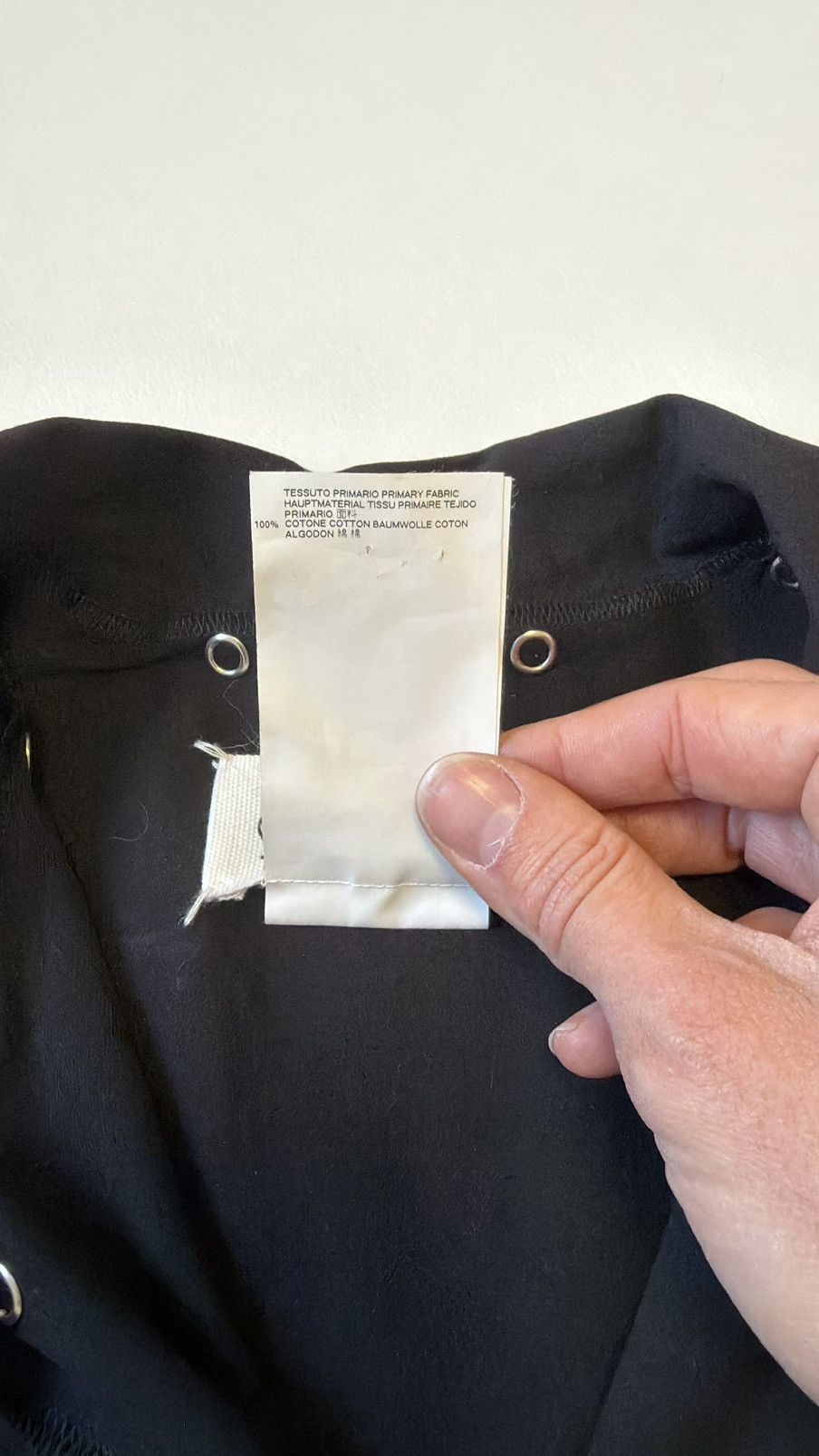 Maison Margiela S/S 17 ‘Metal Popper Detail’ Black Cotton Shirt Size US M / EU 48-50 / 2 - 8 Thumbnail