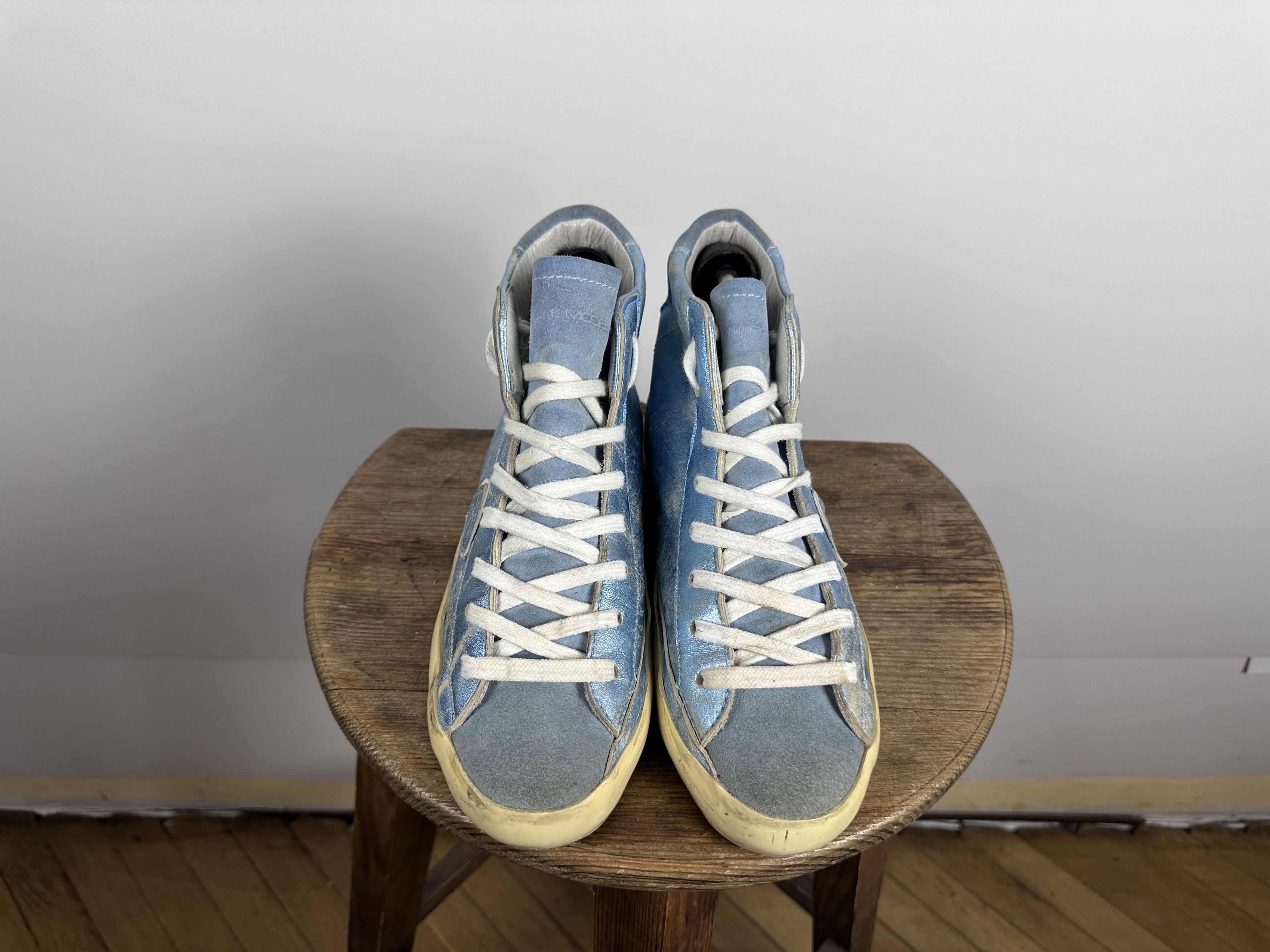 Philippe Model Philippe Model Women Sneakers NIB Classic H D Mixage Blue 39 Size US 9 / IT 39 - 4 Thumbnail