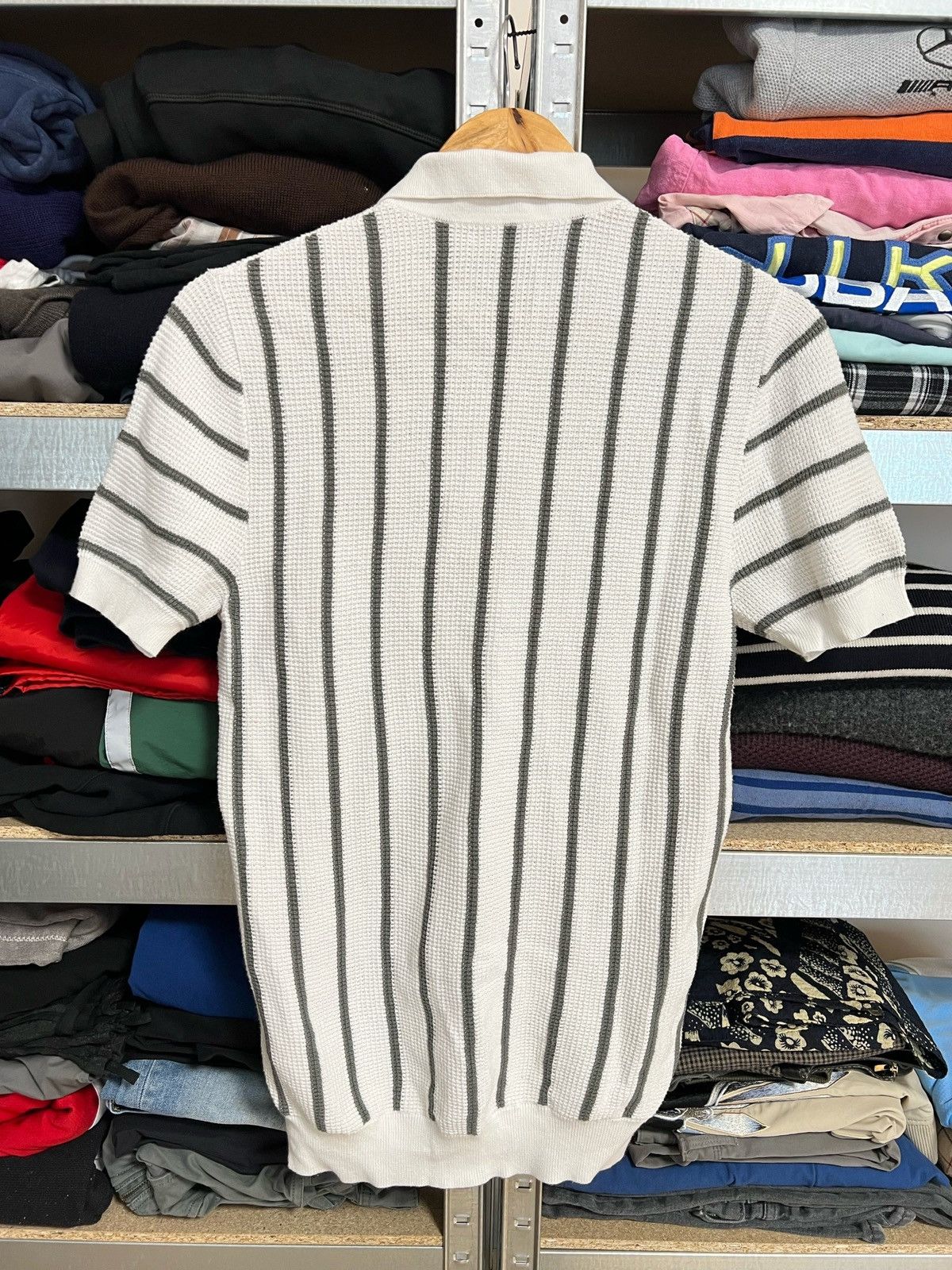 Designer × Reiss Reiss Luxury Men Button Up Striped Polo Short Sleeve T-Shirt Size US S / EU 44-46 / 1 - 2 Thumbnail