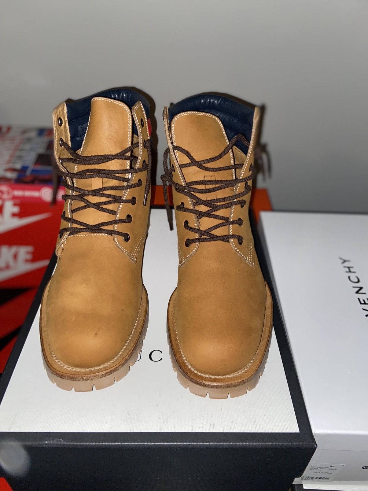 Gucci Gucci Tan Leather Hiking / Work Boots Size US 11 / EU 44 - 2 Thumbnail