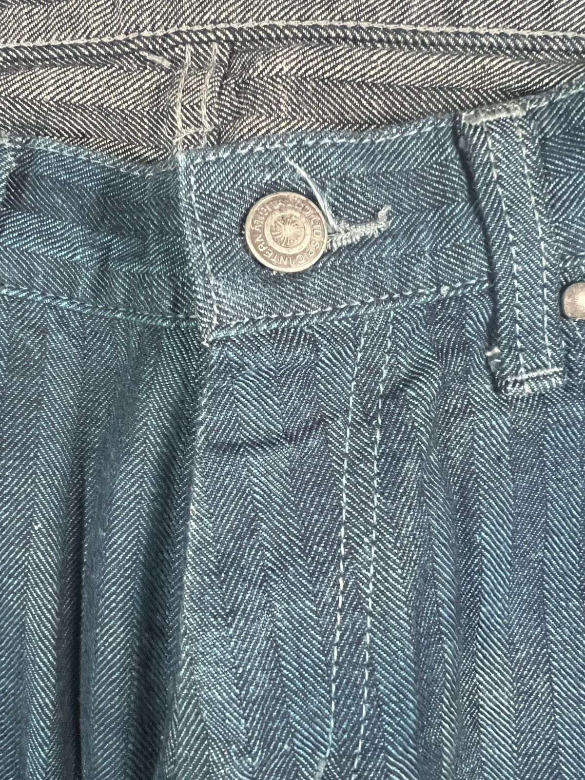 Tornado Mart Tornado Mart Blue Stone Washed Like Waxed Jeans Size US 31 - 3 Thumbnail
