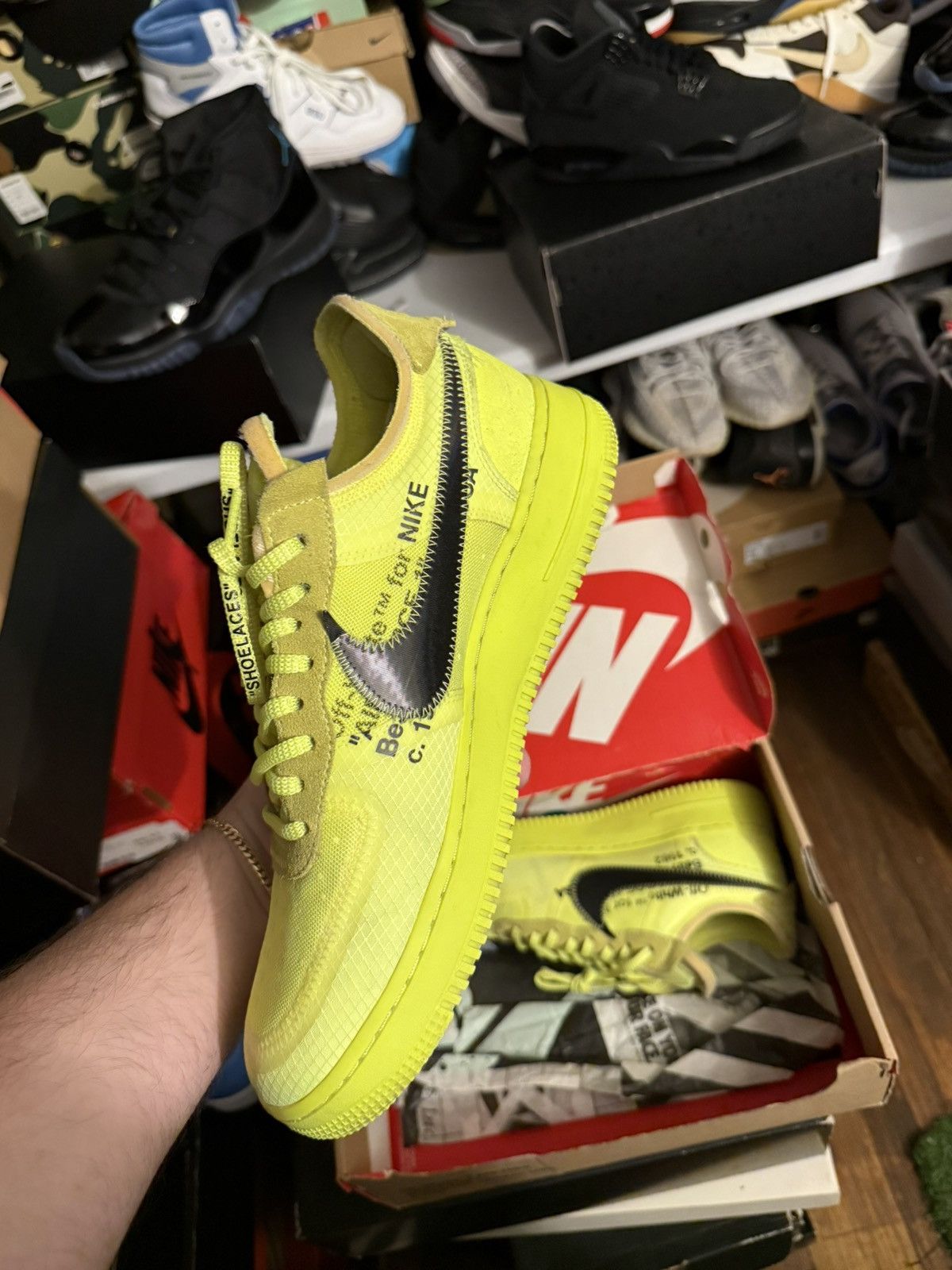 Nike × Off-White Nike off white airforce volt sz 10 Size US 10 / EU 43 - 3 Thumbnail