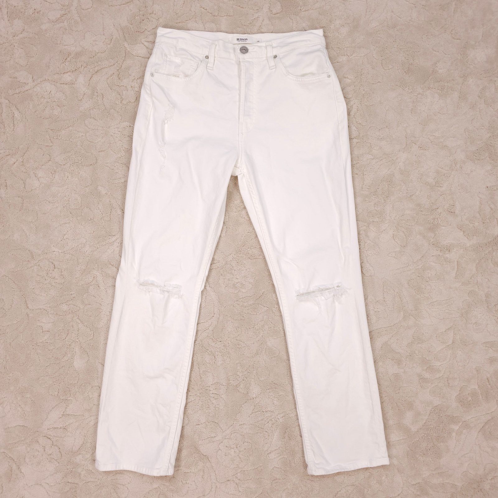 Hudson Hudson Thalia 90's Loose Fit Jean White Sz 26 Size 26" / US 2 / IT 38 - 2 Thumbnail