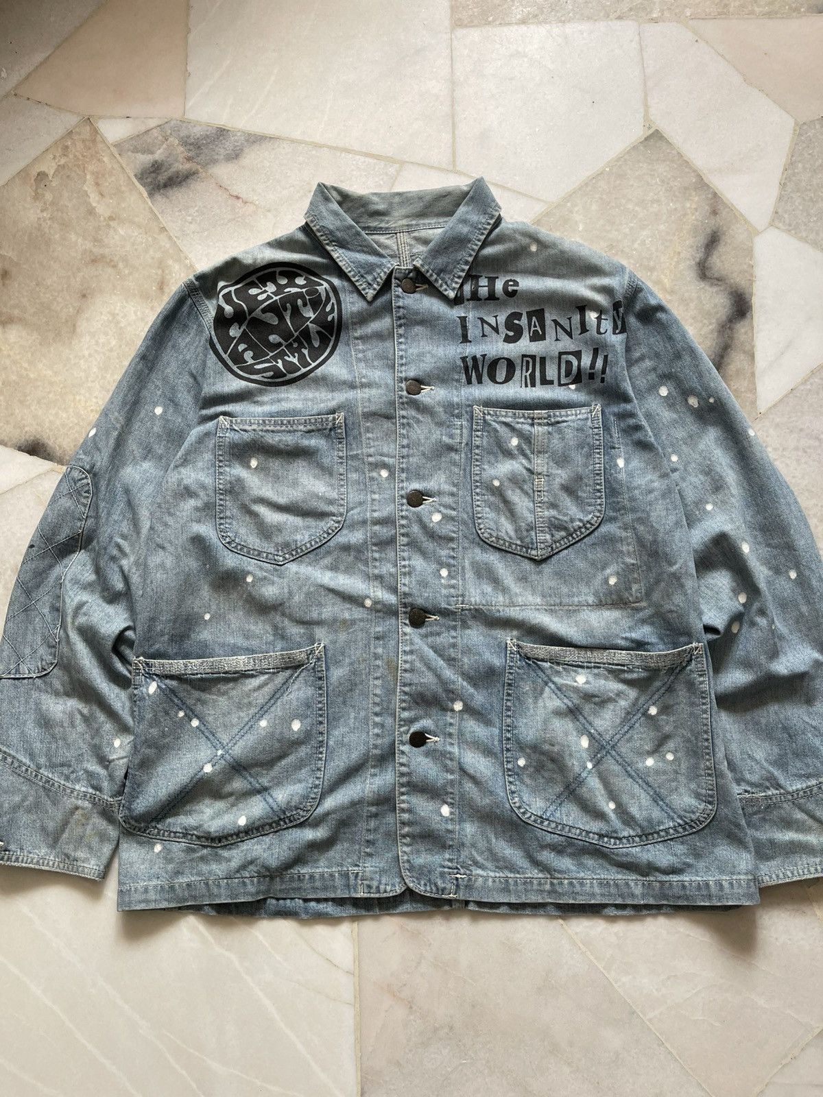 If Six Was Nine Hex antistyle Chore Distressed boro Jacket Size US L / EU 52-54 / 3 - 12 Thumbnail