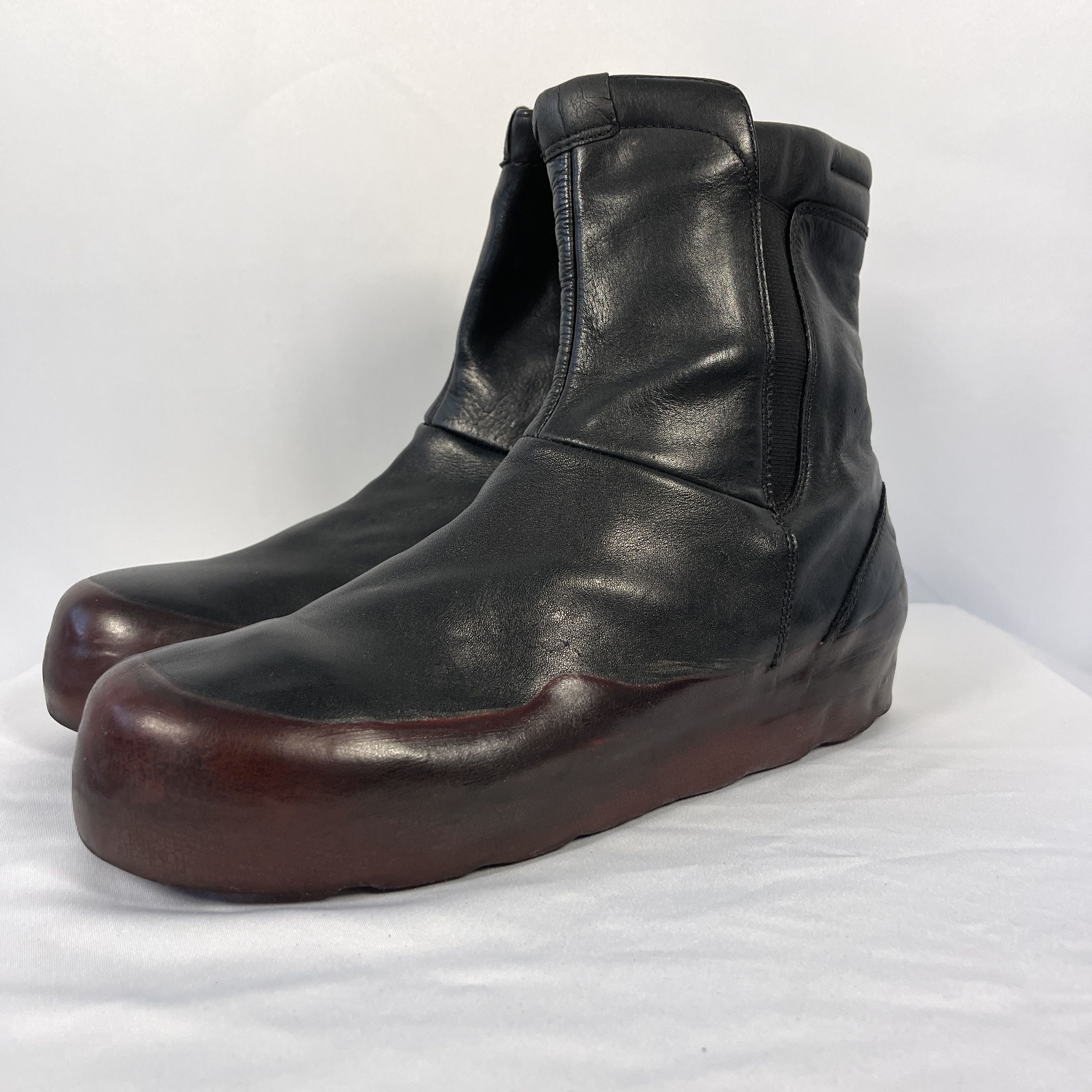 RBRSL OXS RUBBER SOUL Dark Red Leather Shoes size 38 Size US 8 / IT 38 - 3 Thumbnail