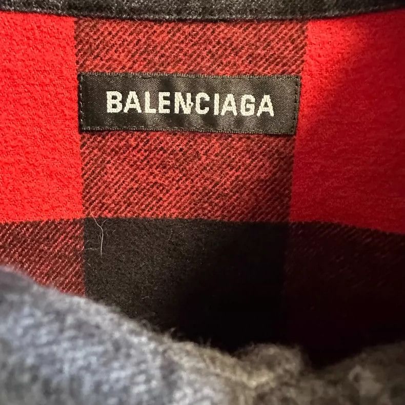 Balenciaga Balenciaga SS21 Black and Red Plaid Patchwork Embroidered l Size US XS / EU 42 / 0 - 5 Thumbnail