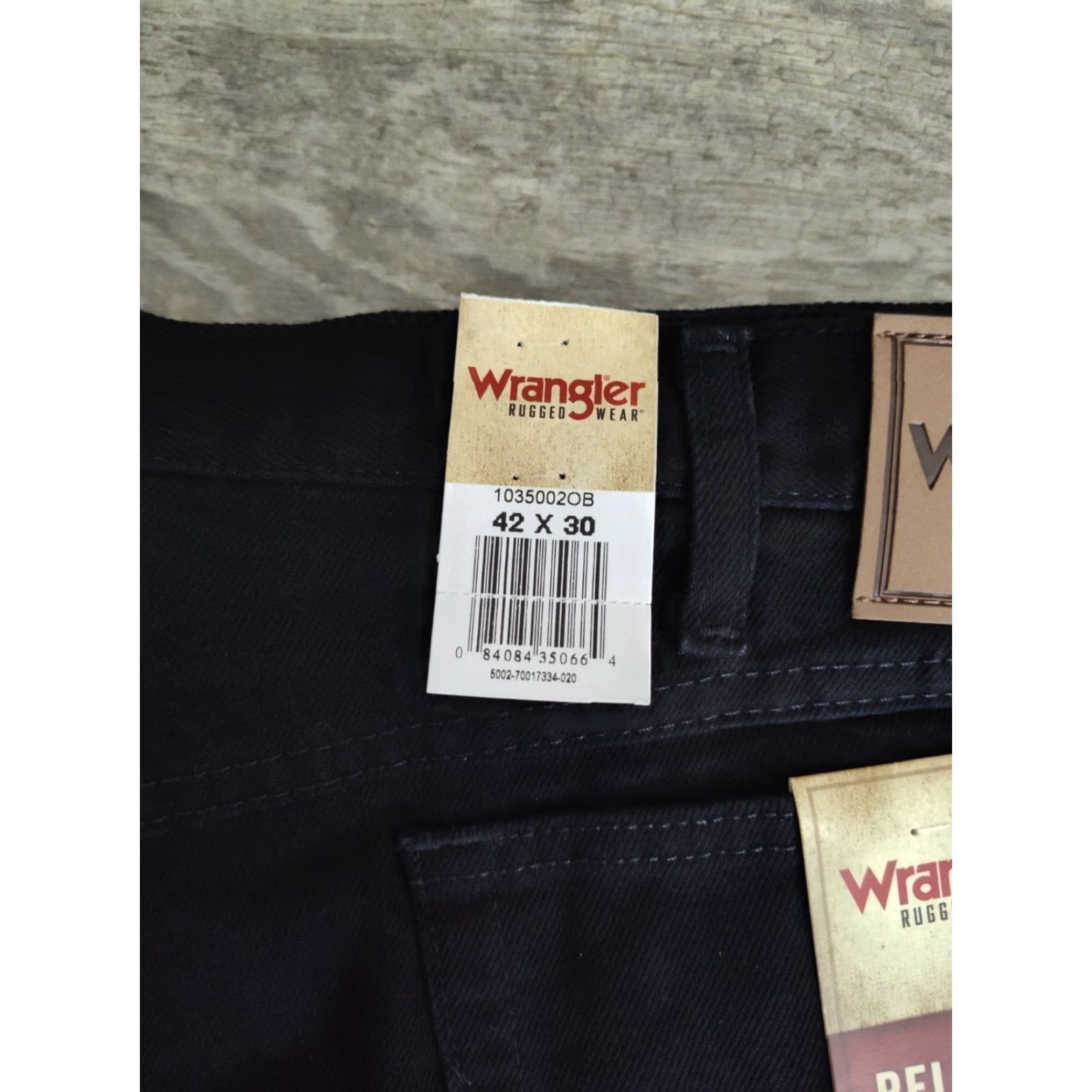 Wrangler VINTAGE Wrangler Men's Jeans 42x30 Black Cotton Straight Fit Western Wear Americana Style Size US 42 / EU 58 - 5 Thumbnail