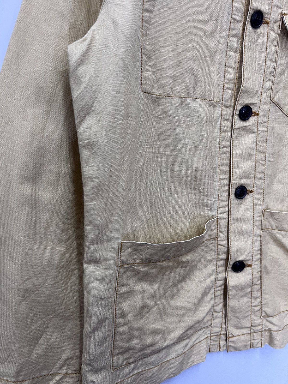 291295=Homme 🔥 291295 HOMME JAPAN CUSTOM MADE LINEN CHORE JACKET - M Size US S / EU 44-46 / 1 - 5 Thumbnail