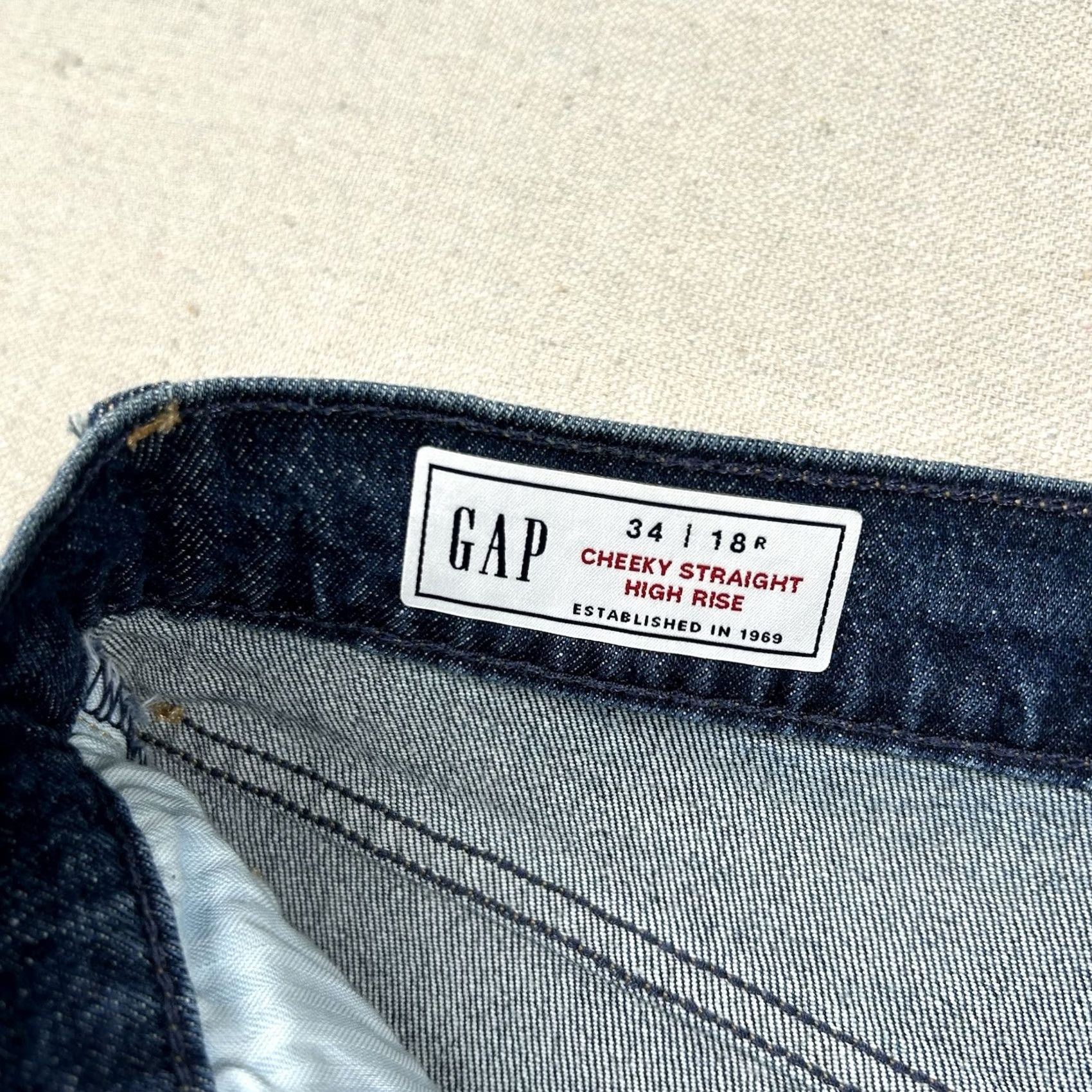 Gap Gap Jeans Womens 34 18R Cheeky Straight High Rise Indigo Button Fly Ankle Jeans Womens XS-34? Size 24" / US 00 / IT 34 - 4 Thumbnail