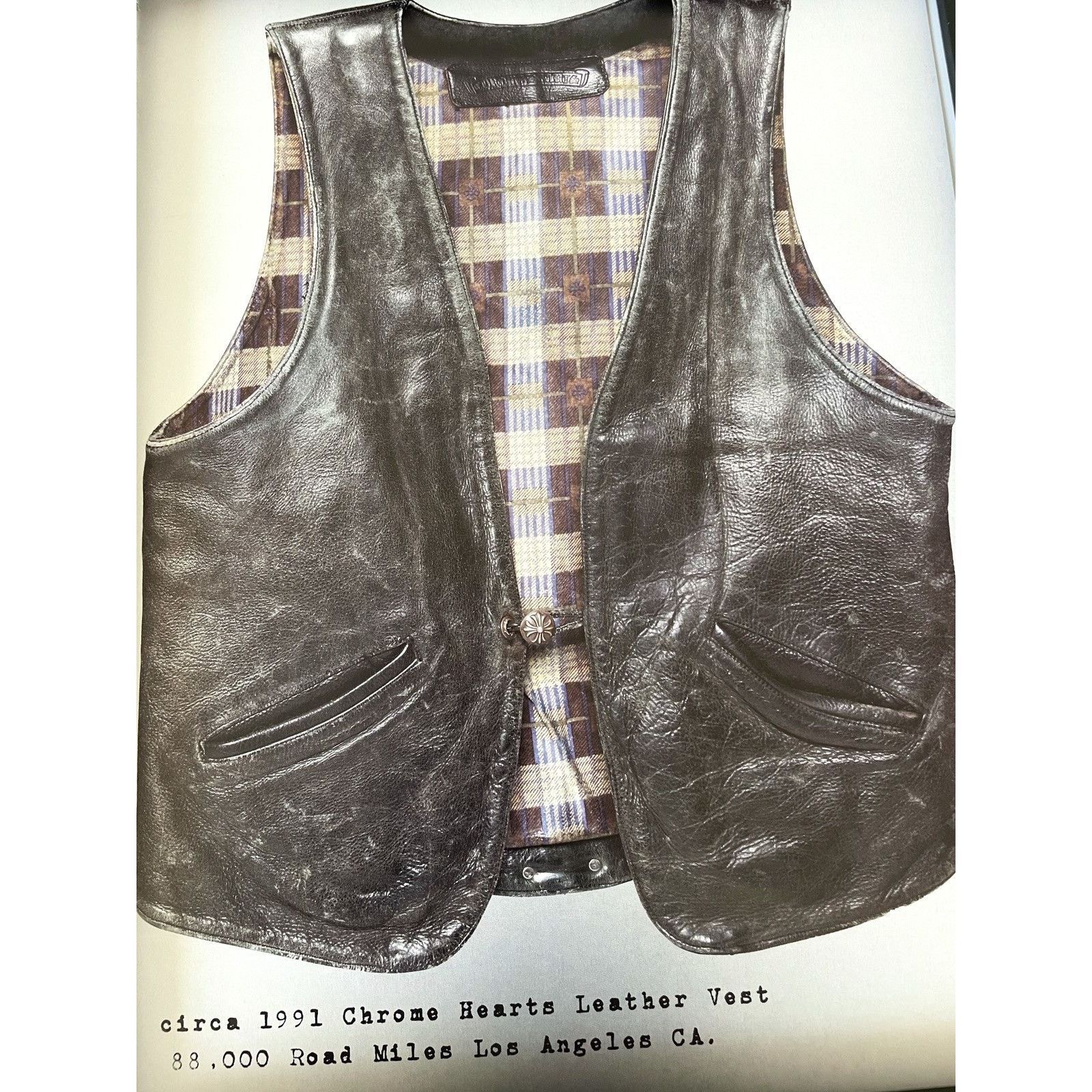 Chrome Hearts × Vintage Chrome Hearts vintage Leather Vest Poster framed 9x11 Size ONE SIZE - 2 Thumbnail
