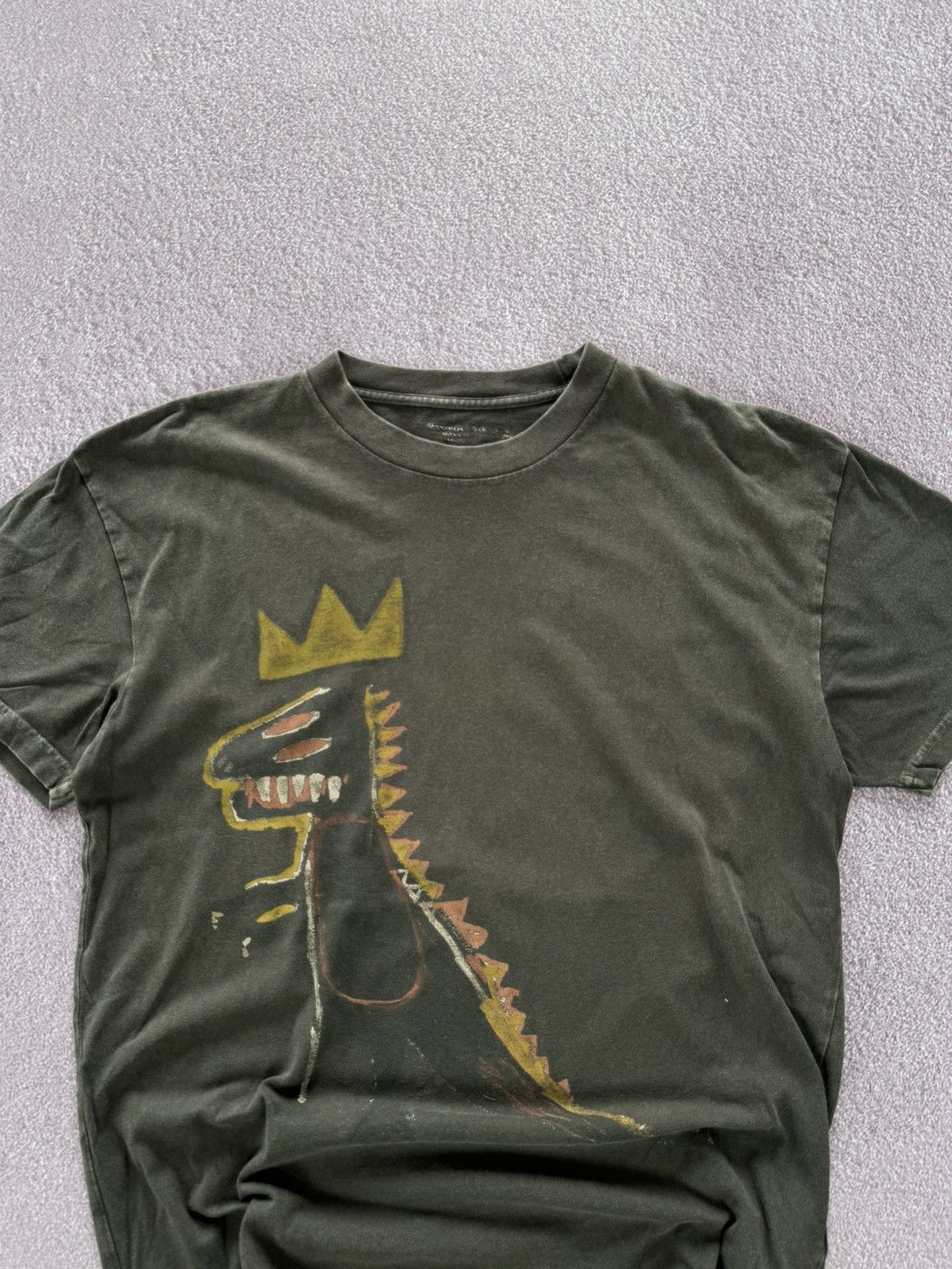 Vintage Vintage Jean Michel Basquiat Faded Art T-Shirt Size US L / EU 52-54 / 3 - 2 Thumbnail